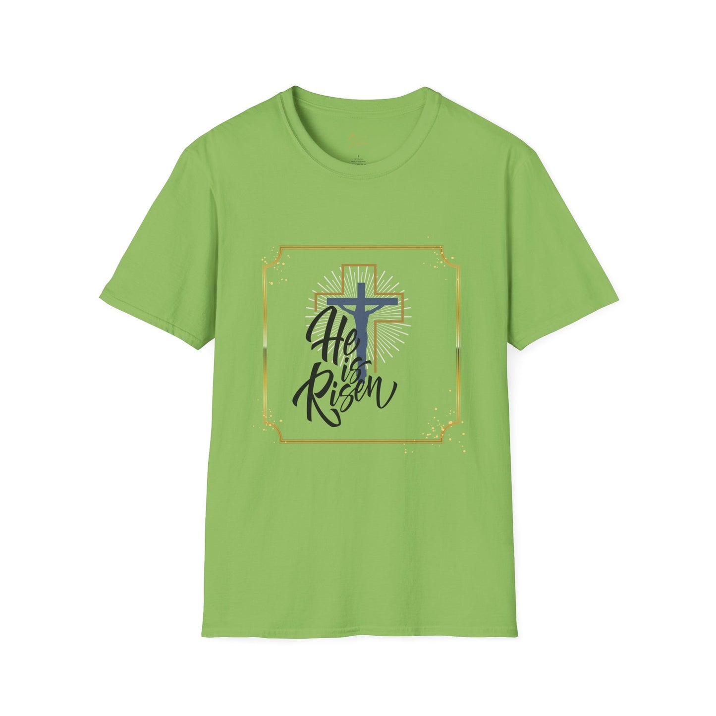 He is Risen Unisex Softstyle T-Shirt - Faith Inspired Easter Tee