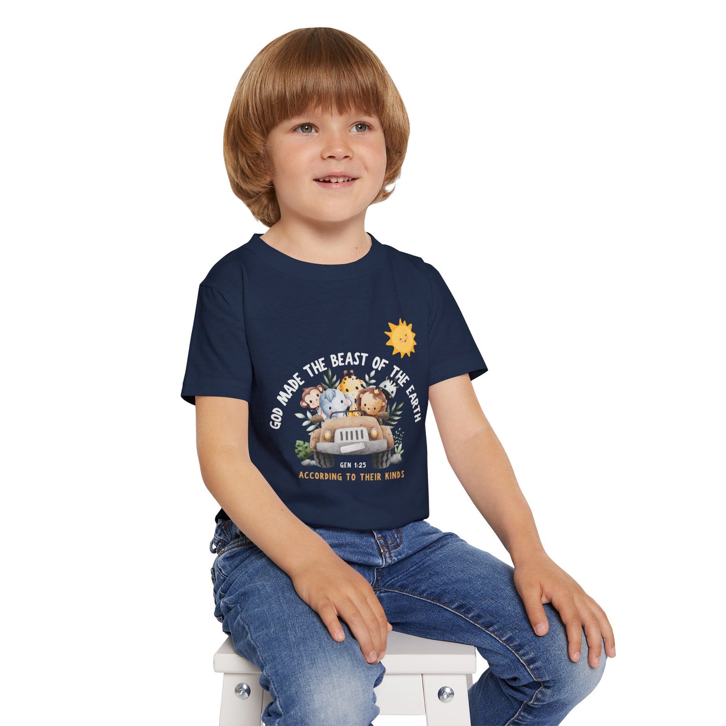 Toddler T-Shirt - God Made the Beast of the Earth Design