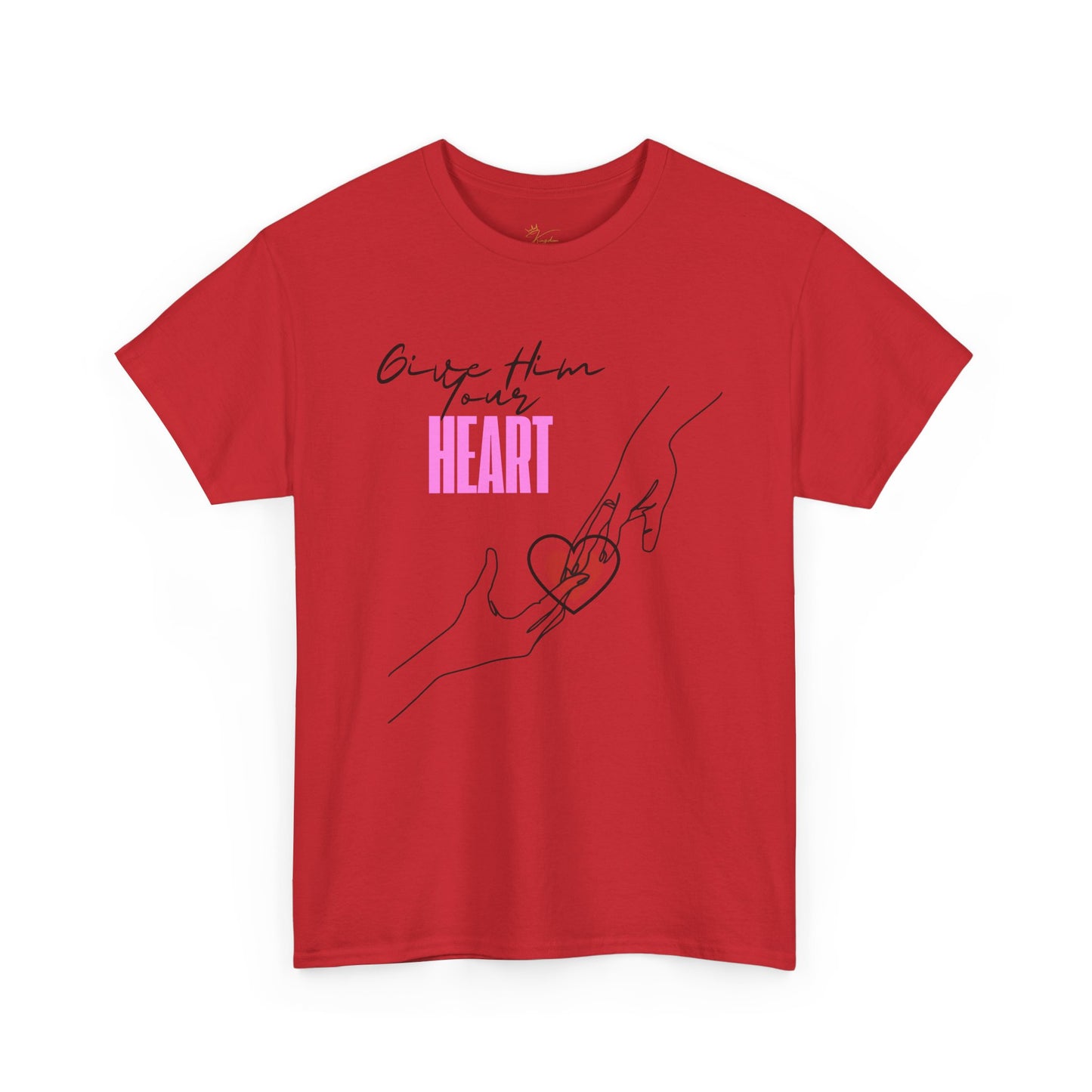 Unisex Heavy Cotton Tee - Give Them Your Heart Graphic Tee
