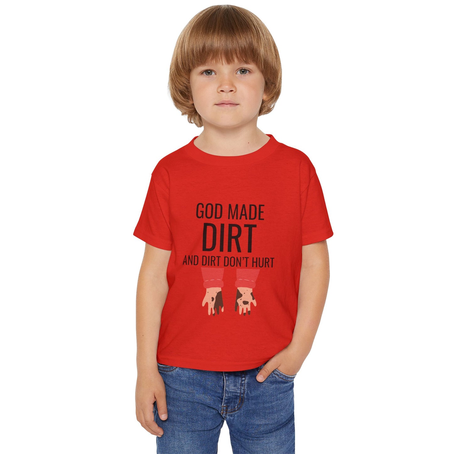 "God Made Dirt" Toddler T-Shirt - Fun & Playful Design for Kids