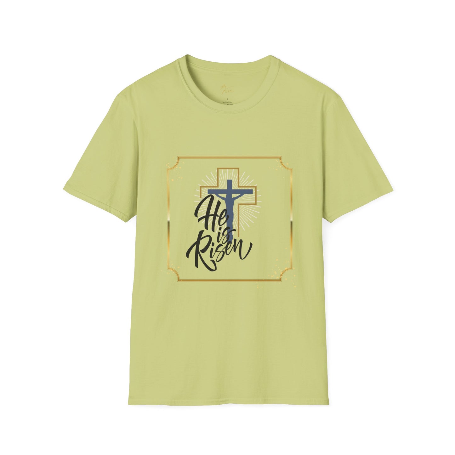He is Risen Unisex Softstyle T-Shirt - Faith Inspired Easter Tee