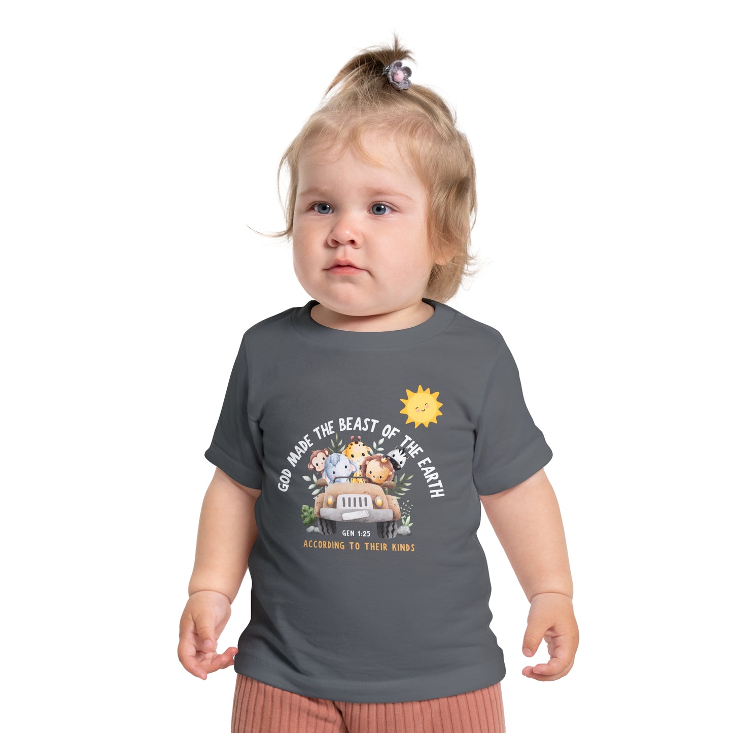 Cute Baby Short Sleeve T-Shirt - "God Made the Beast of the Earth" Design