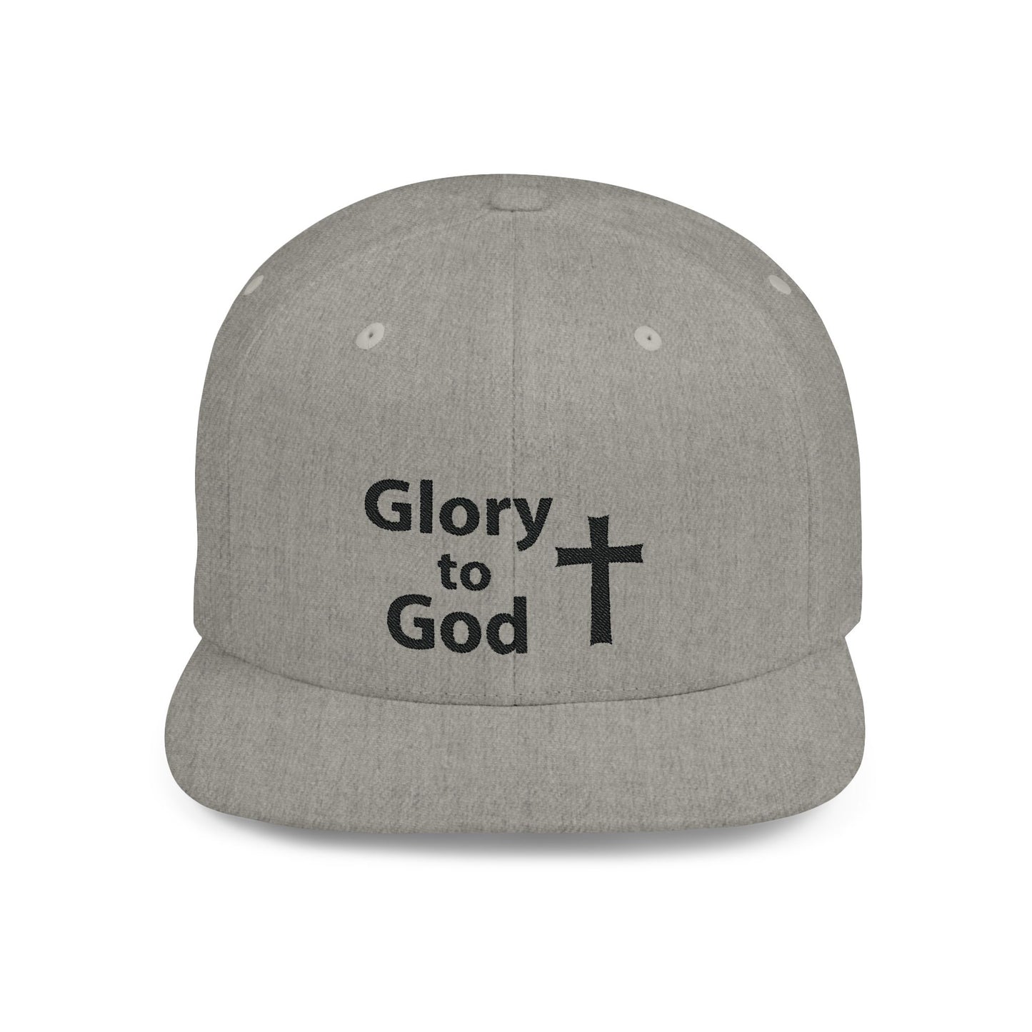Glory to God Flat Bill Snapback Cap – Stylish Faith-Inspired Hat