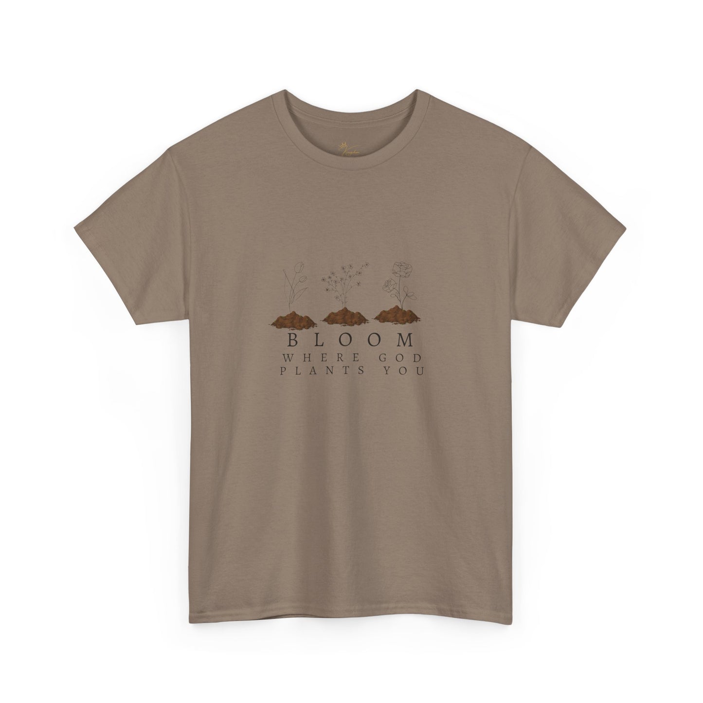 Bloom Where God Plants You Unisex Heavy Cotton Tee
