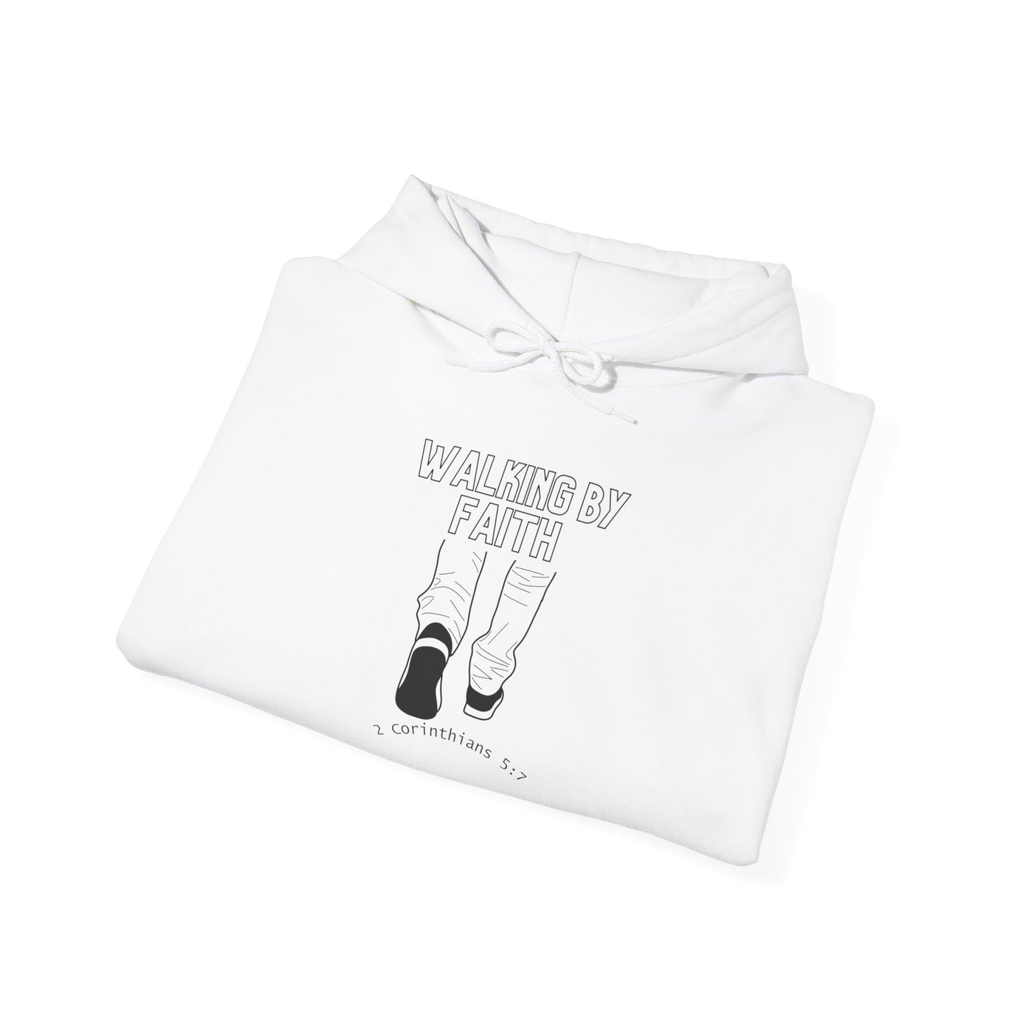 Faith-Inspired Unisex Hoodie - 'Walking by Faith' Design