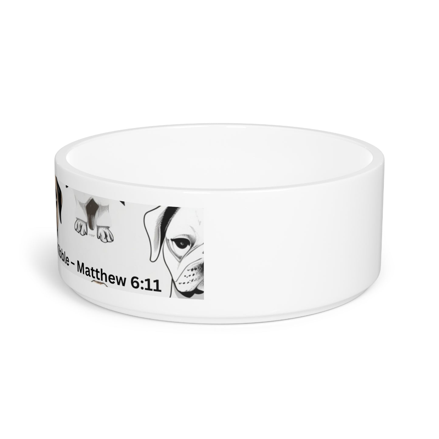 Pet Bowl-Give Us This Day Our Daily Kibble" – Matthew 6:11 – Perfect for Dog Lovers