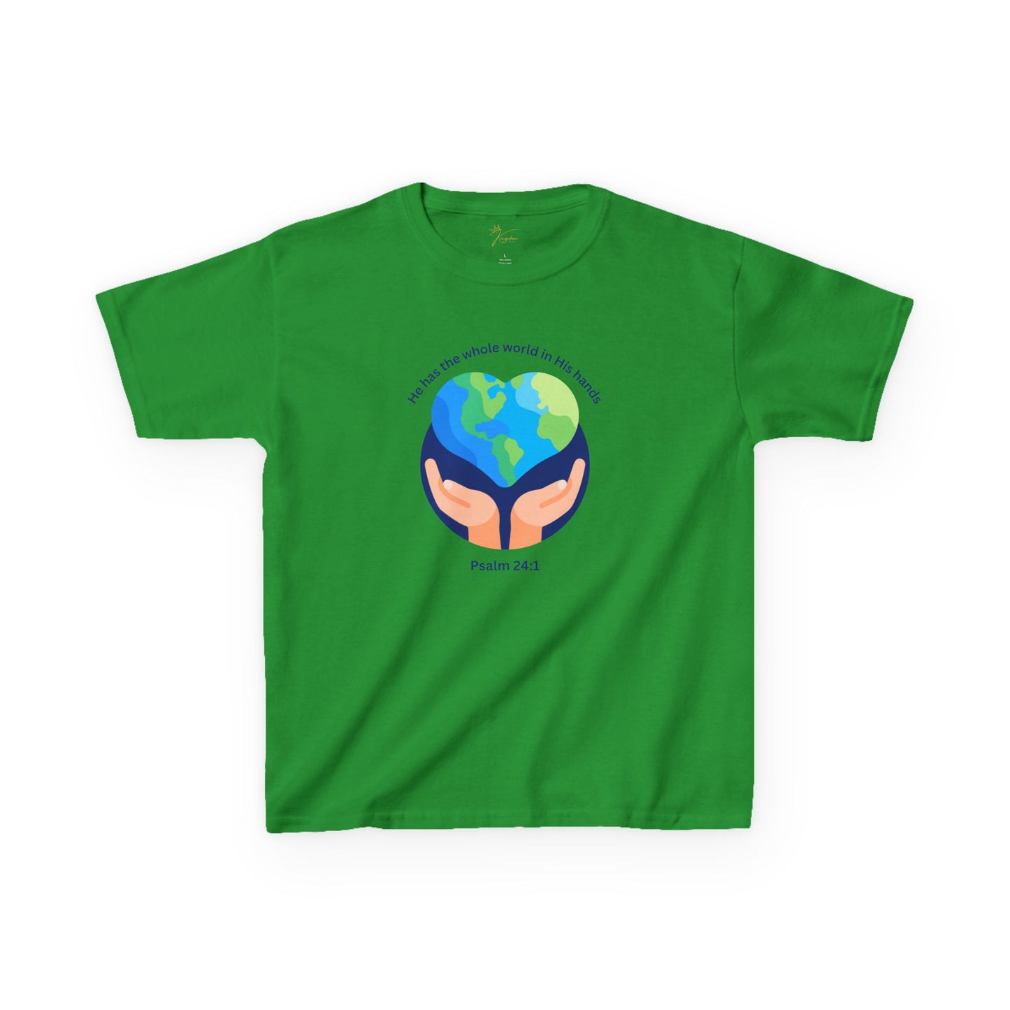 Kids Faith-Inspired Earth Care Tee | Psalm 24:1 | Soft Cotton T-Shirt