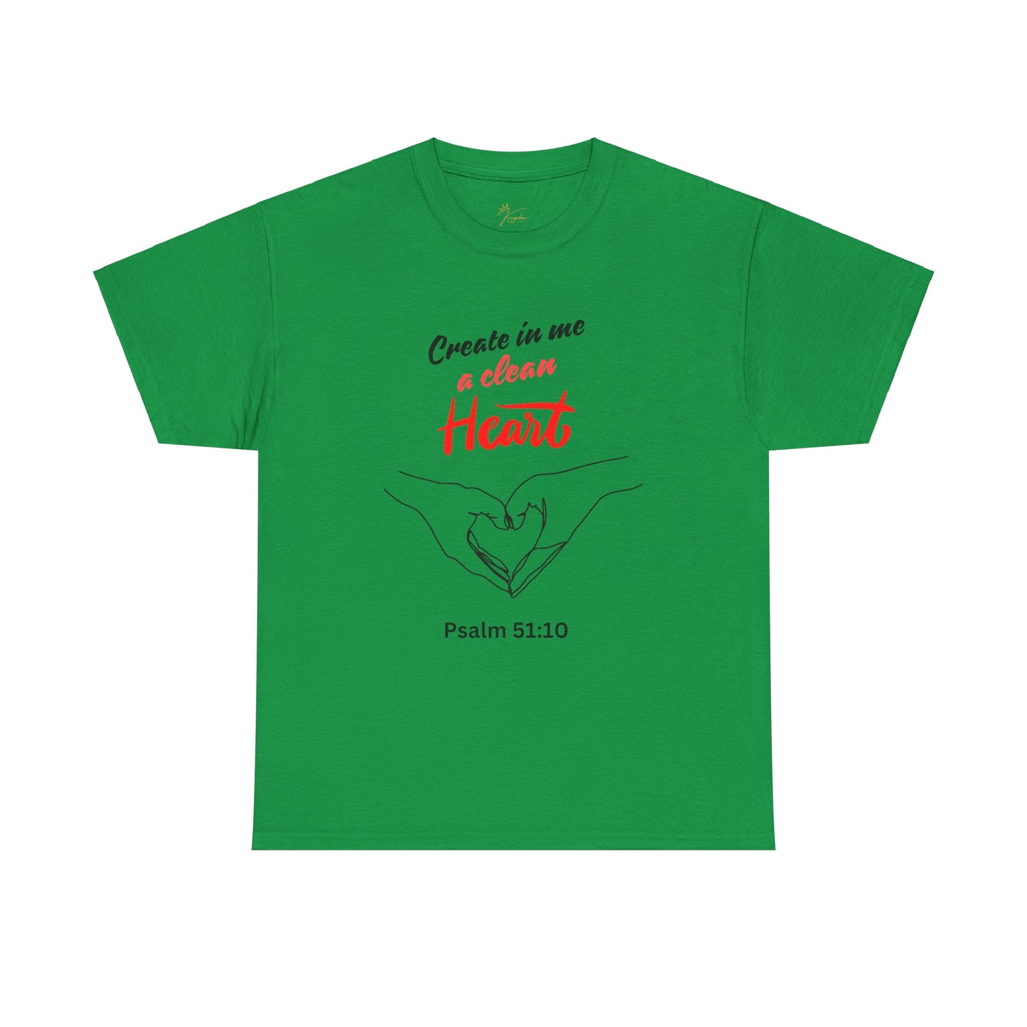 Inspirational Unisex Heavy Cotton Tee - "Create in Me a Clean Heart"