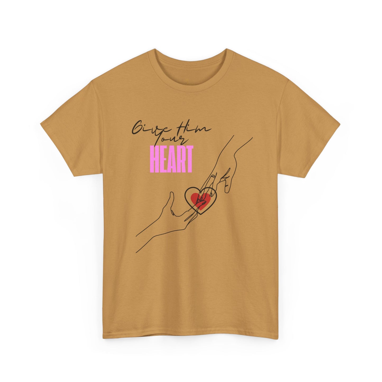 Unisex Heavy Cotton Tee - Give Them Your Heart Graphic Tee