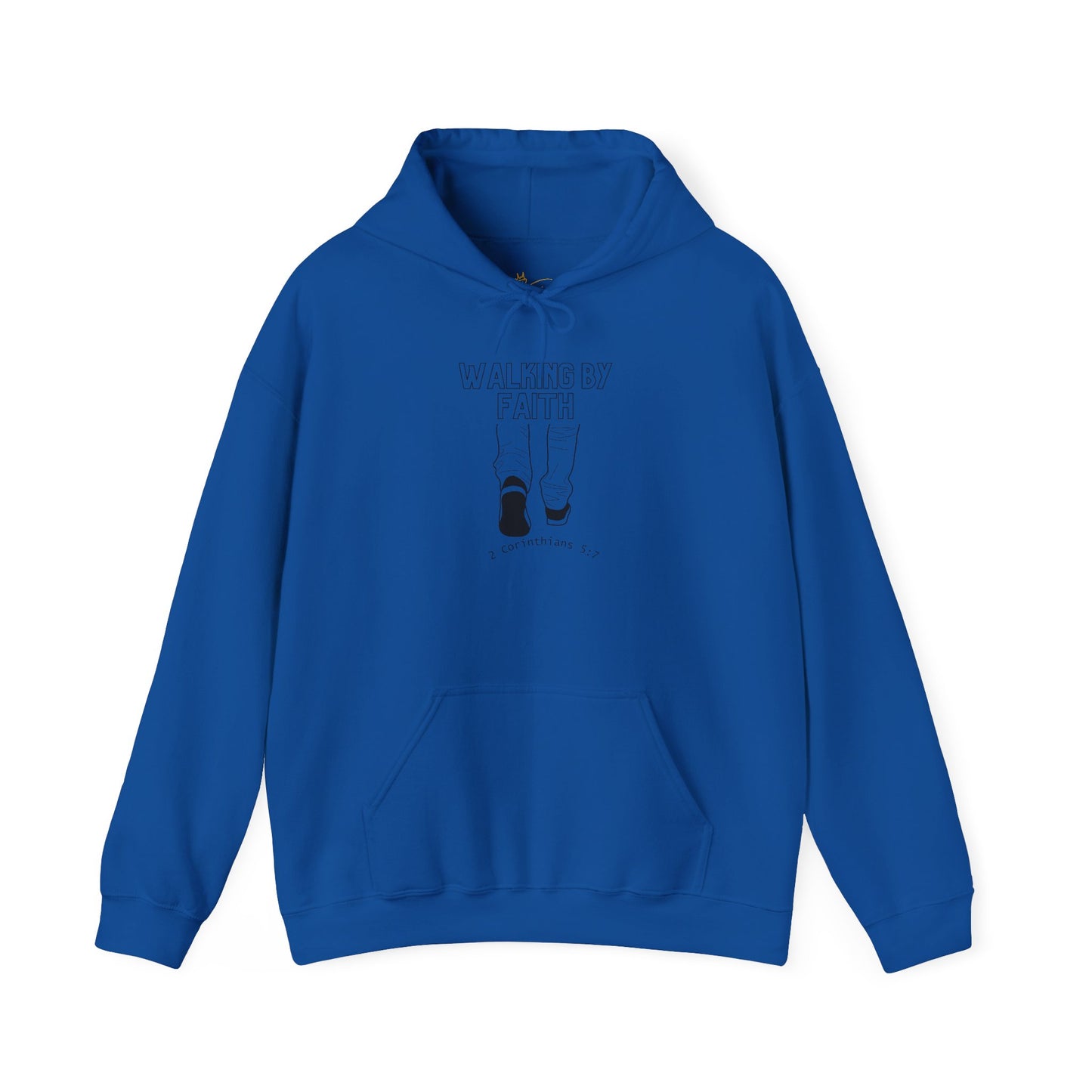 Faith-Inspired Unisex Hoodie - 'Walking by Faith' Design
