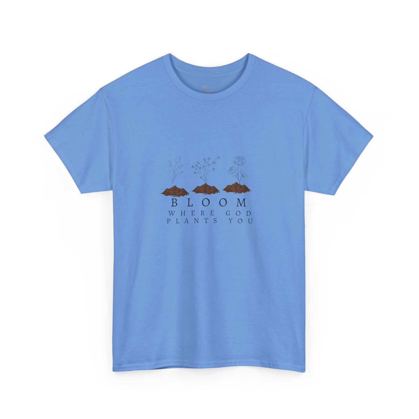 Bloom Where God Plants You Unisex Heavy Cotton Tee