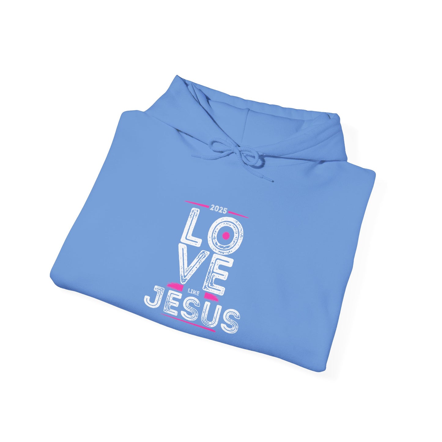 Unisex Heavy Blend™ Hooded Sweatshirt - 'Love Jesus' 2023 Design - Perfect for Faith Celebrations and Everyday Comfort