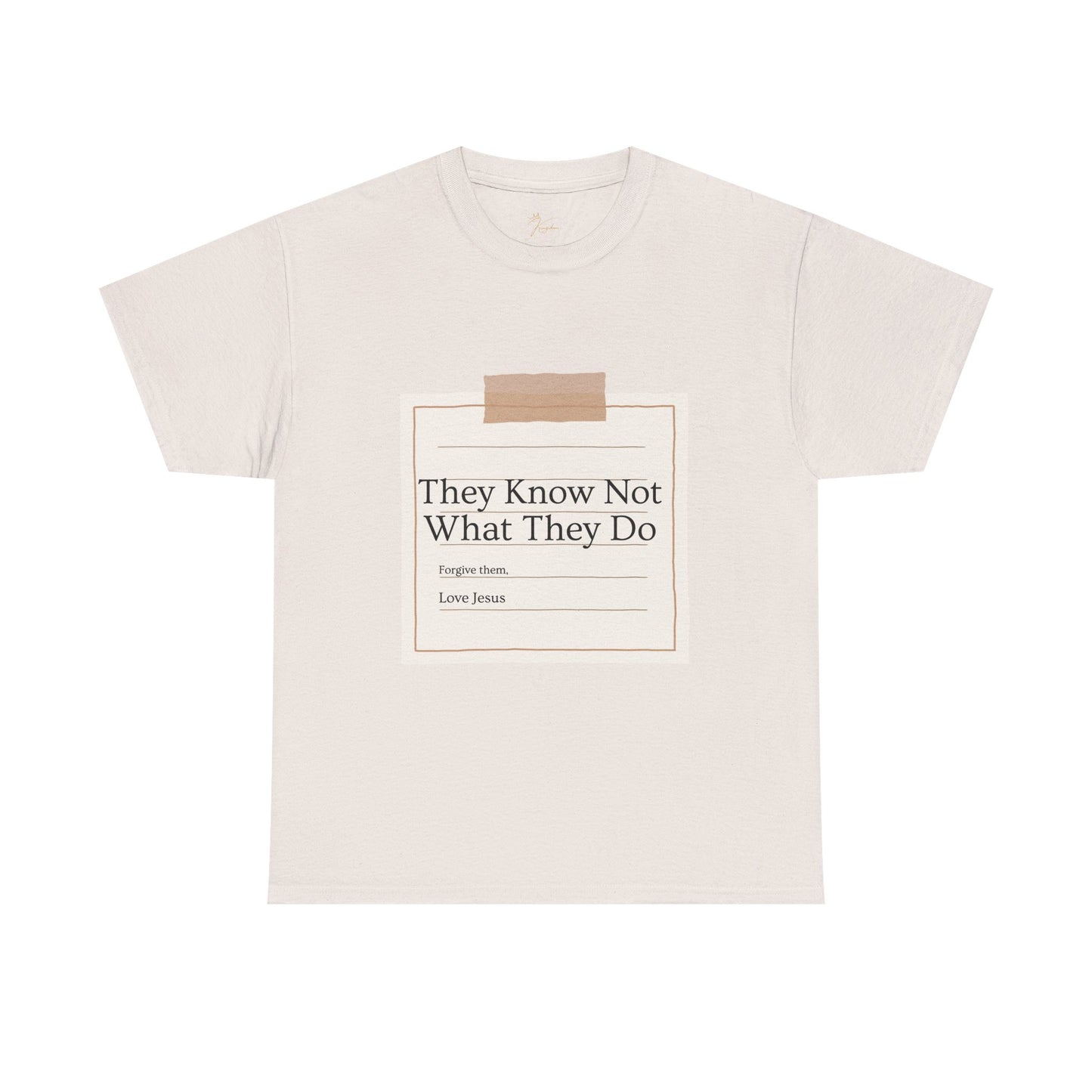 Christian Message Unisex Heavy Cotton Tee - "They Know Not What They Do"