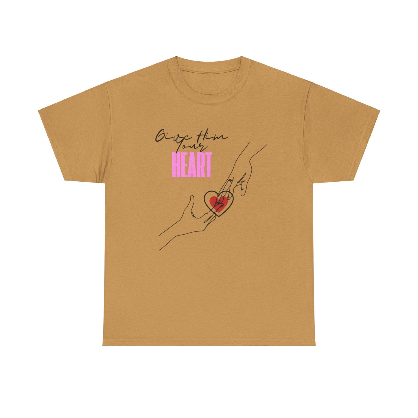 Unisex Heavy Cotton Tee - Give Them Your Heart Graphic Tee