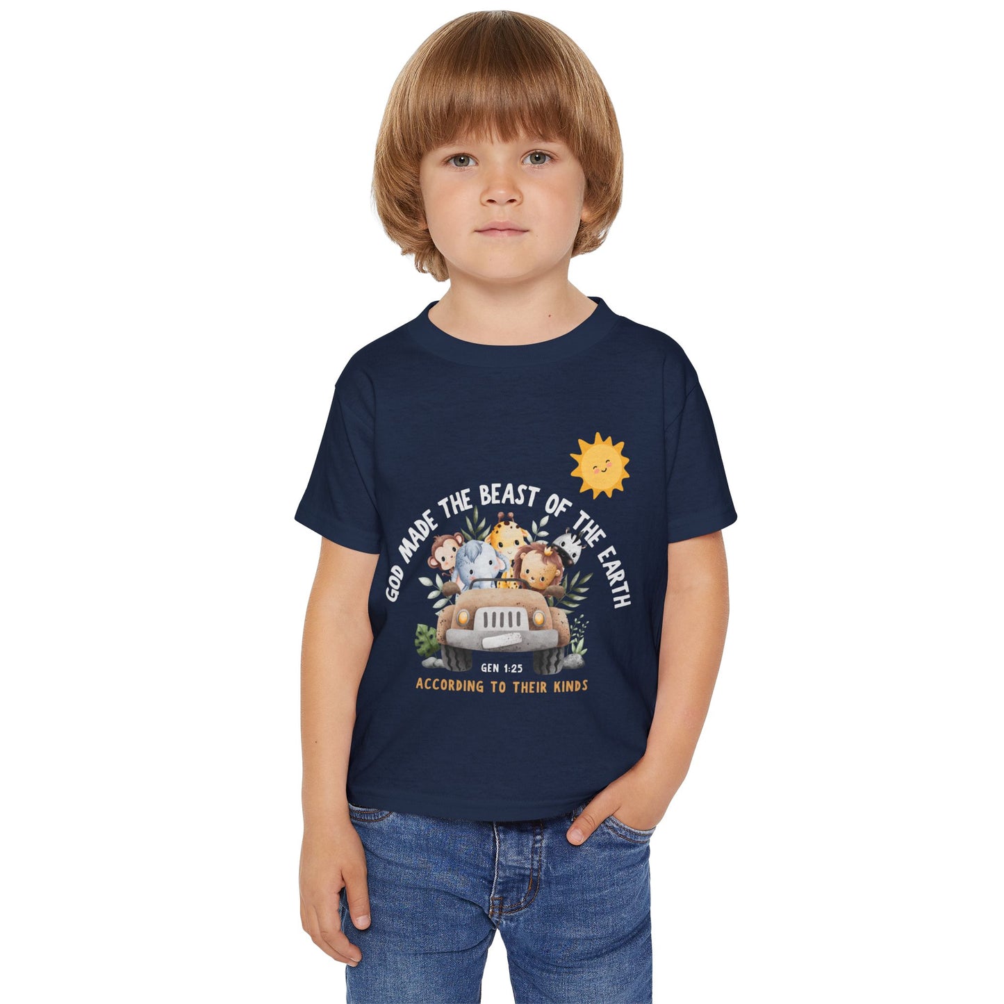 Toddler T-Shirt - God Made the Beast of the Earth Design