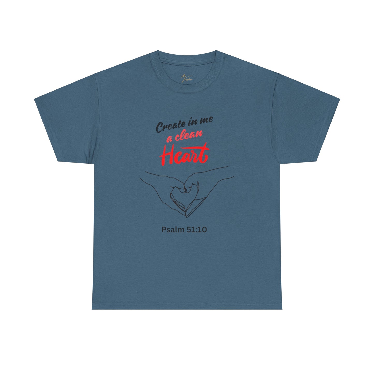 Inspirational Unisex Heavy Cotton Tee - "Create in Me a Clean Heart"