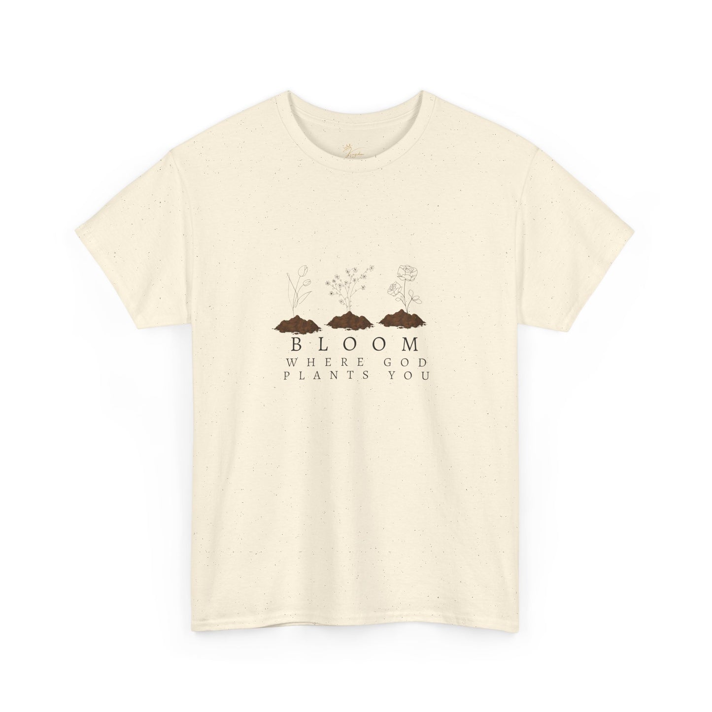 Bloom Where God Plants You Unisex Heavy Cotton Tee