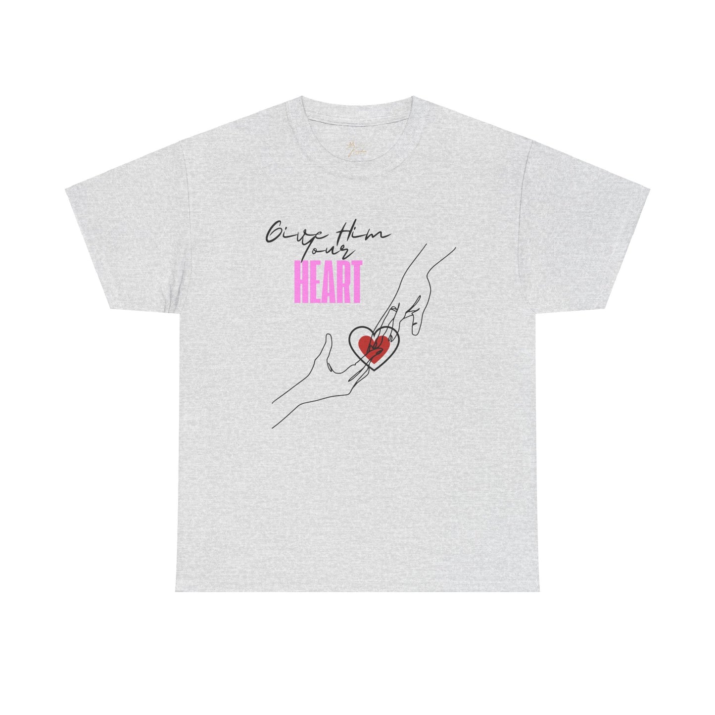 Unisex Heavy Cotton Tee - Give Them Your Heart Graphic Tee