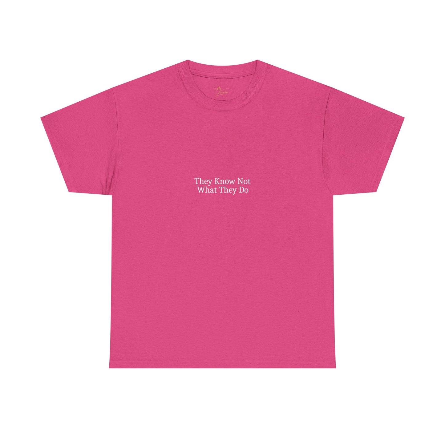 Unisex Heavy Cotton Tee - "They Know Not What They Do" Statement Shirt for Thoughtful Outfits