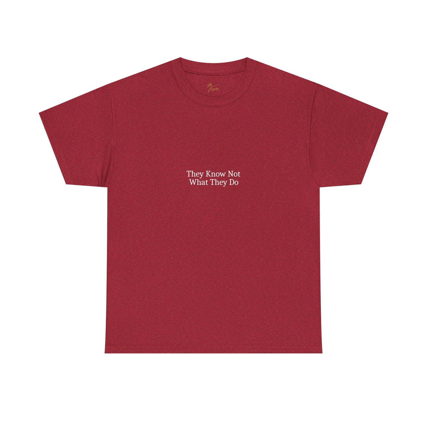 Unisex Heavy Cotton Tee - "They Know Not What They Do" Statement Shirt for Thoughtful Outfits