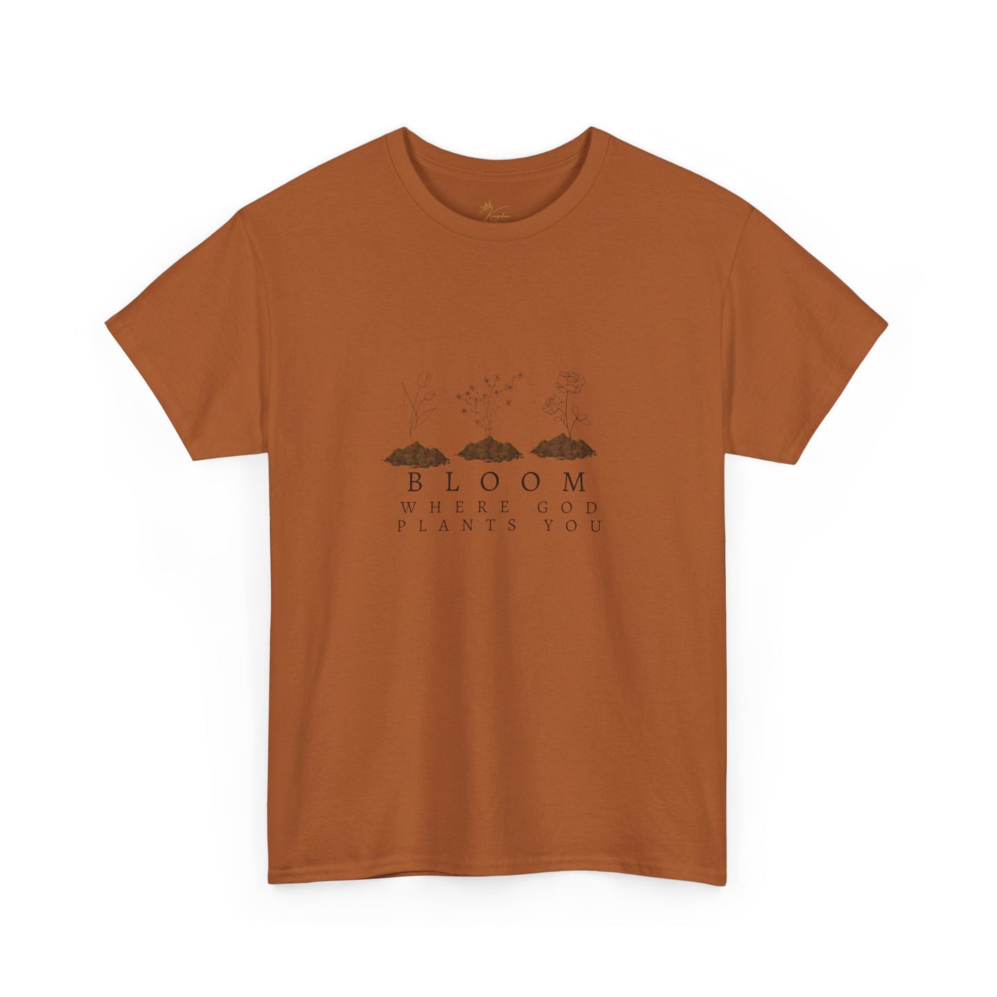 Bloom Where God Plants You Unisex Heavy Cotton Tee