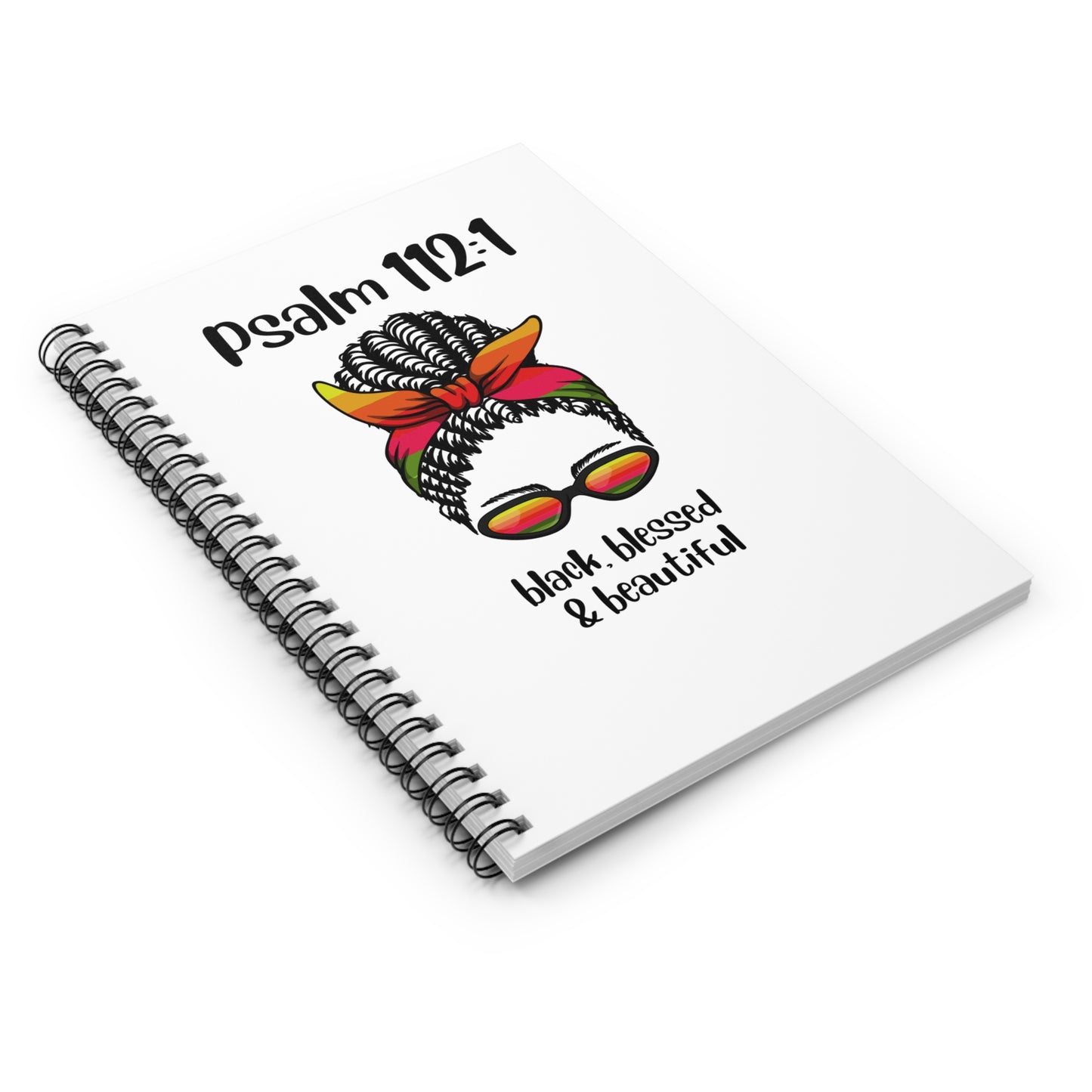 Inspirational Spiral Notebook - Black Blessed & Beautiful
