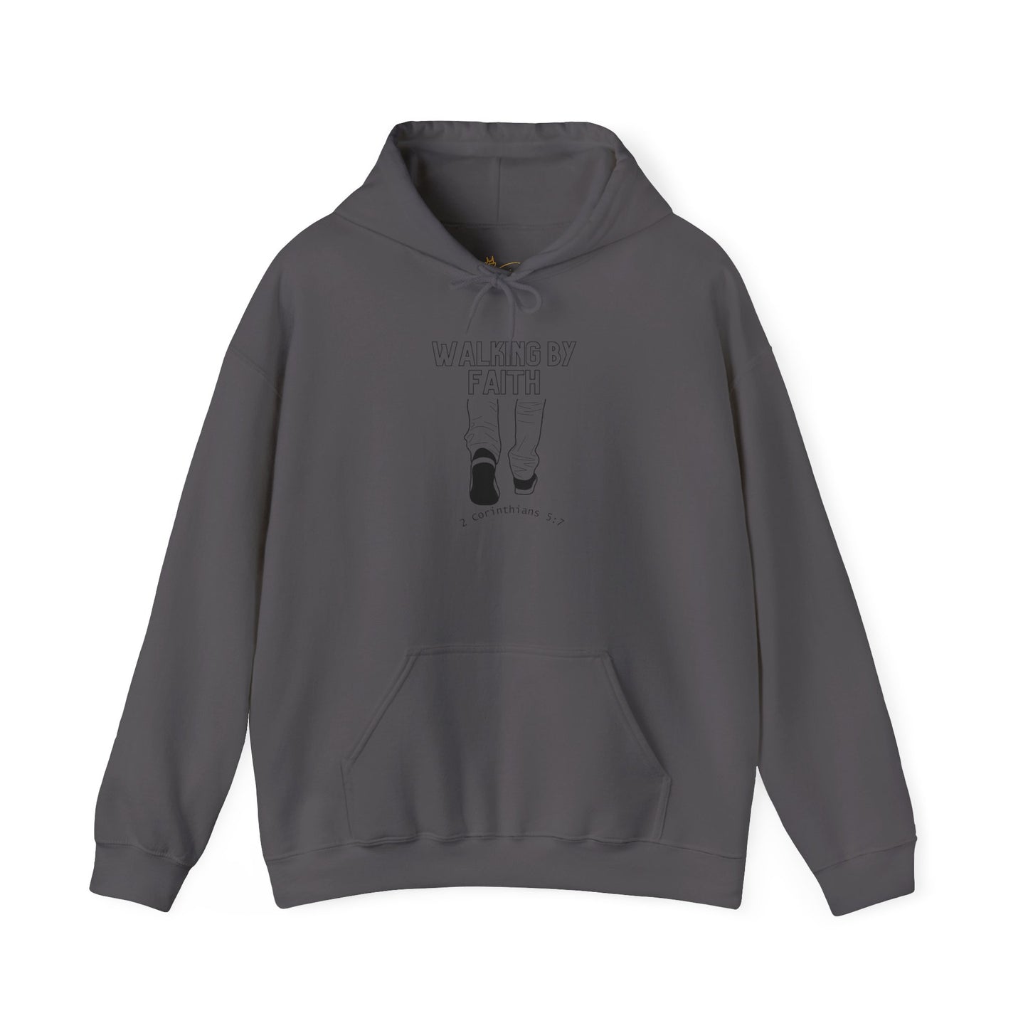 Faith-Inspired Unisex Hoodie - 'Walking by Faith' Design