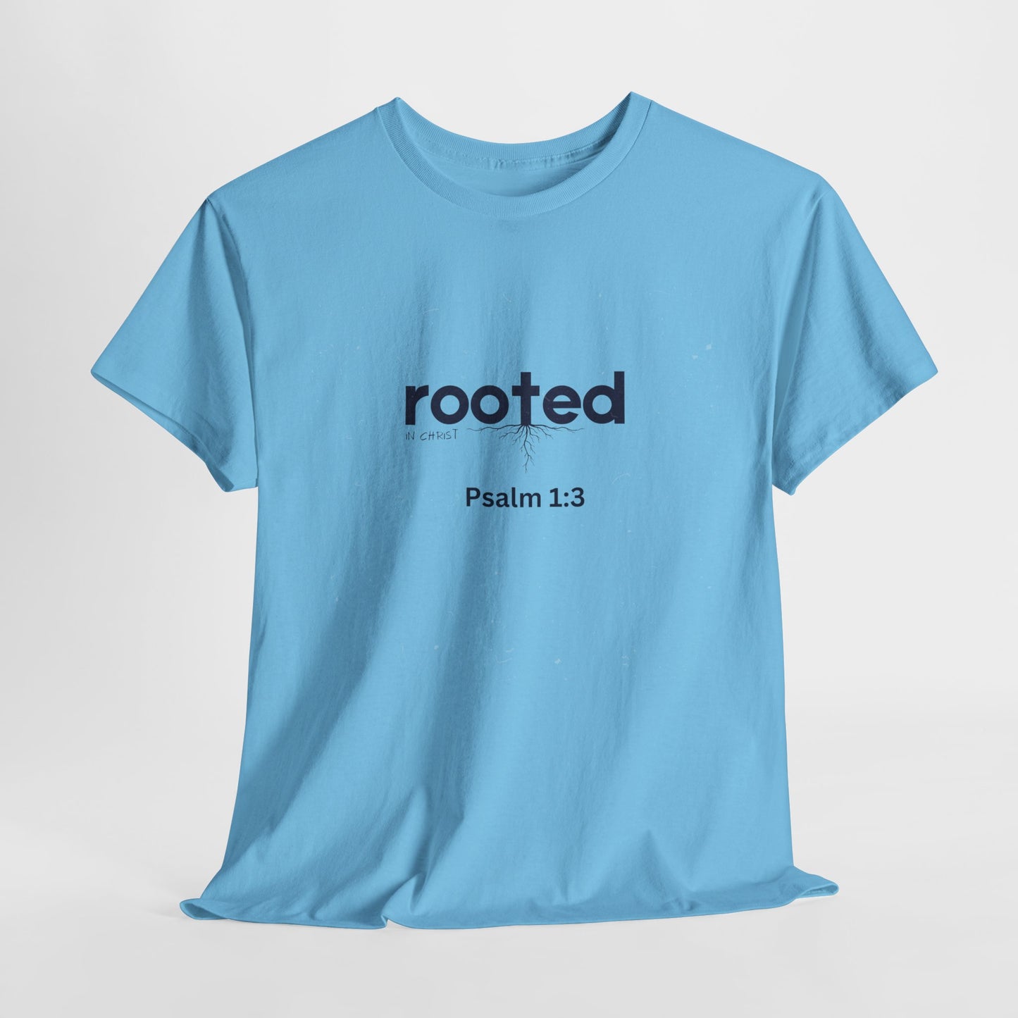 Inspirational Unisex Heavy Cotton Tee - "Rooted Psalm 1:3"
