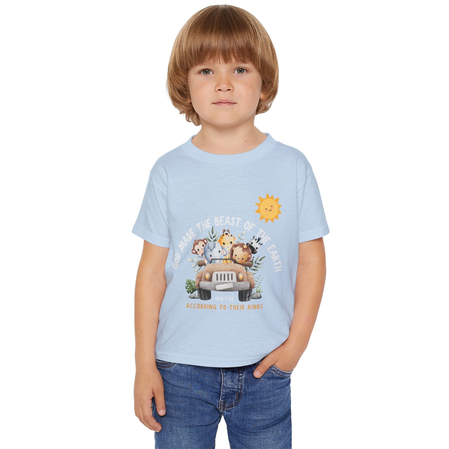 Toddler T-Shirt - God Made the Beast of the Earth Design