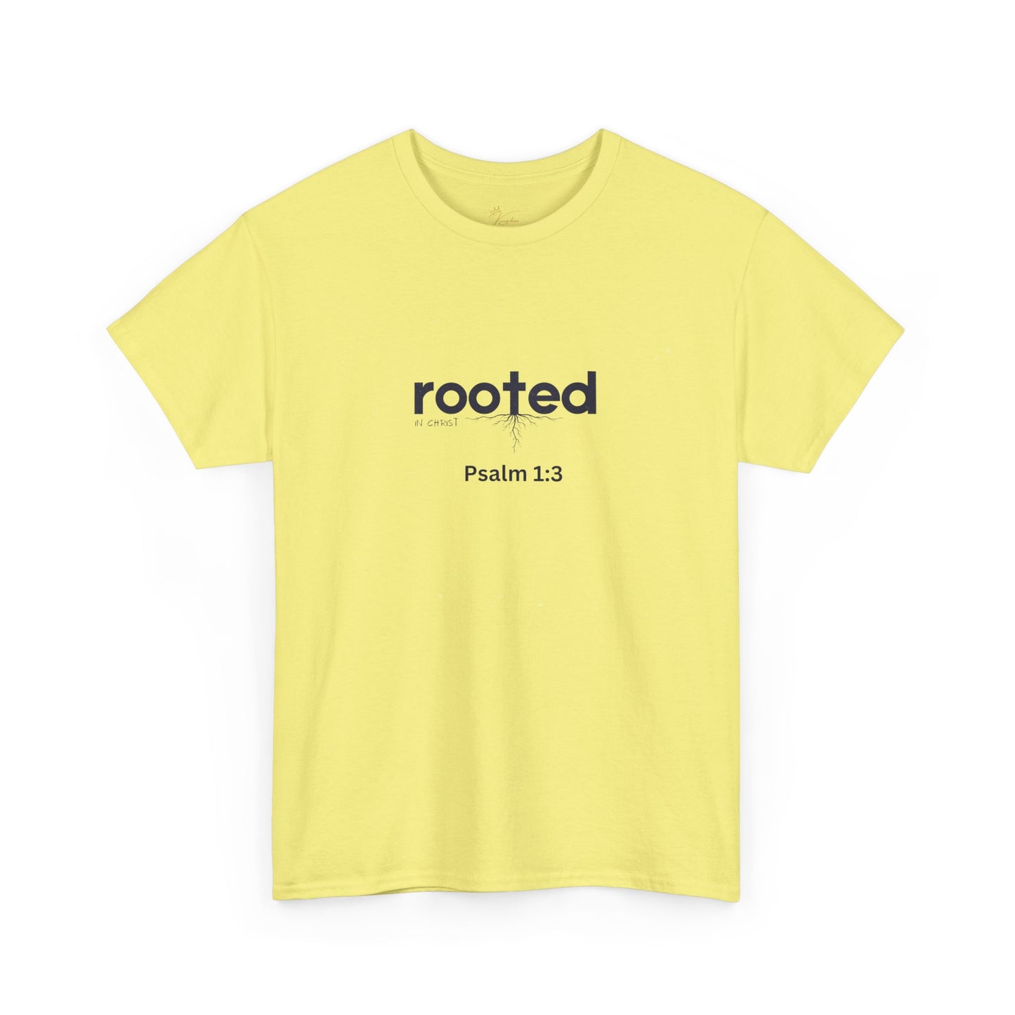 Inspirational Unisex Heavy Cotton Tee - "Rooted Psalm 1:3"