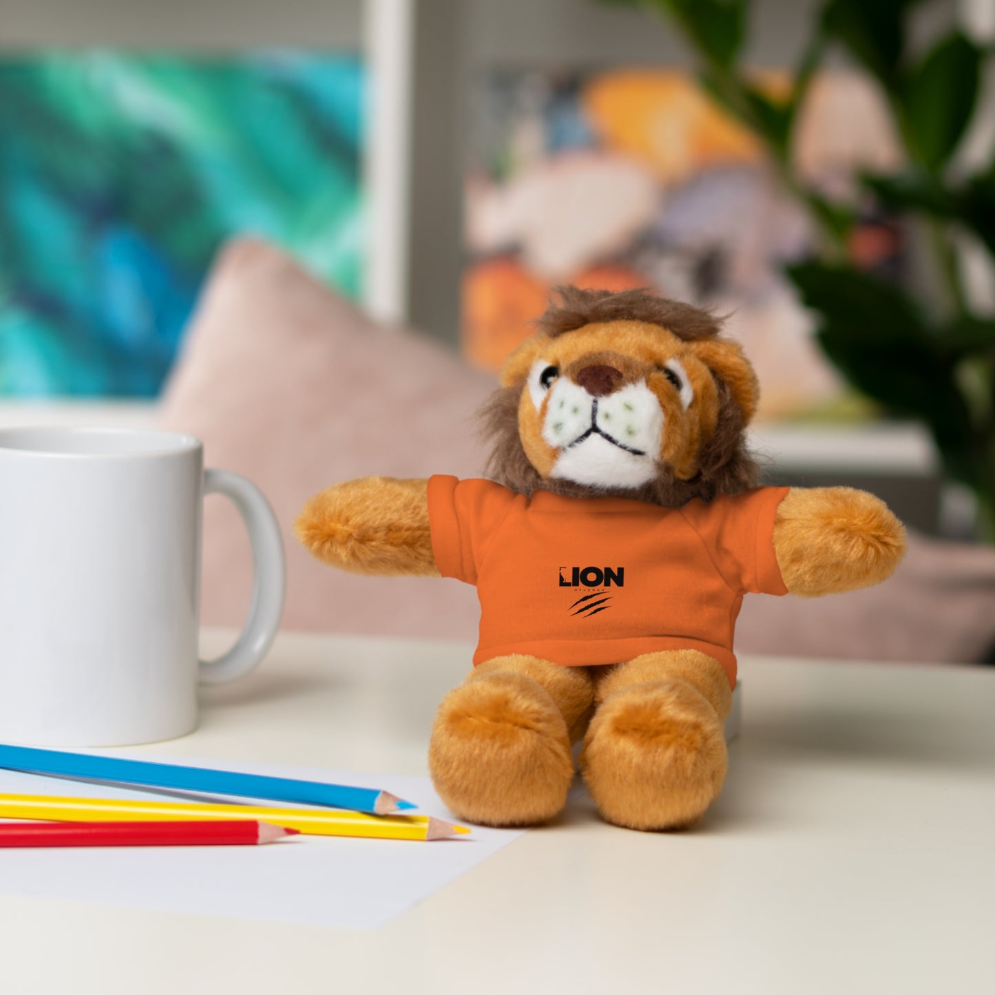 Lion of Judah Stuffed Animal with Tee - Perfect Gift for Kids and Lion Lovers