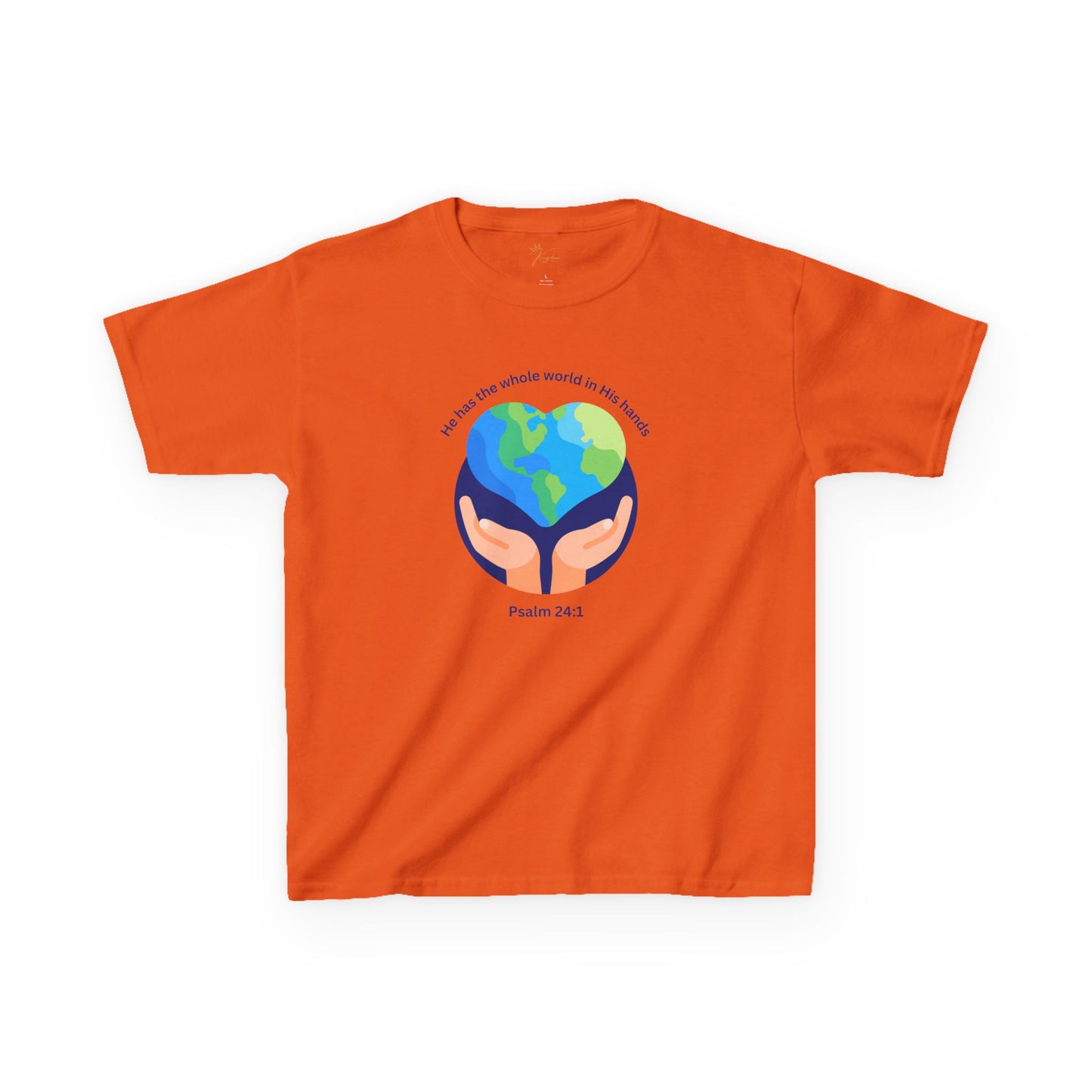Kids Faith-Inspired Earth Care Tee | Psalm 24:1 | Soft Cotton T-Shirt