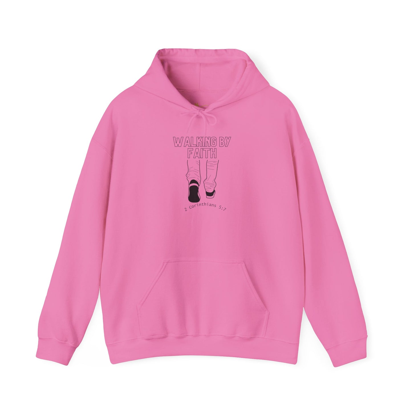 Faith-Inspired Unisex Hoodie - 'Walking by Faith' Design