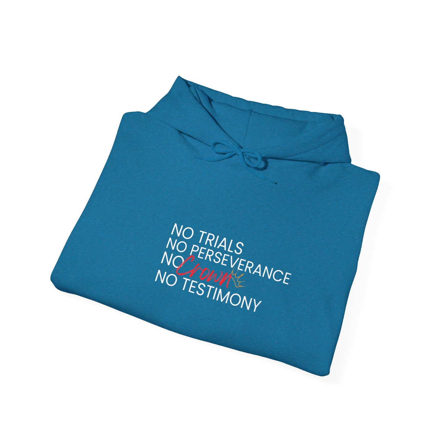 No Trials, No Perseverance, No Crown, No Testimony – Christian Hoodie