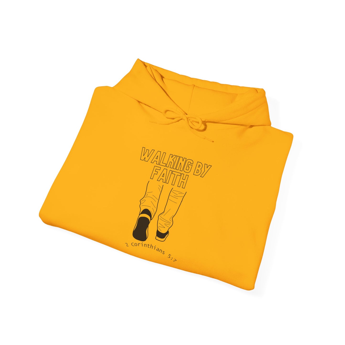 Faith-Inspired Unisex Hoodie - 'Walking by Faith' Design