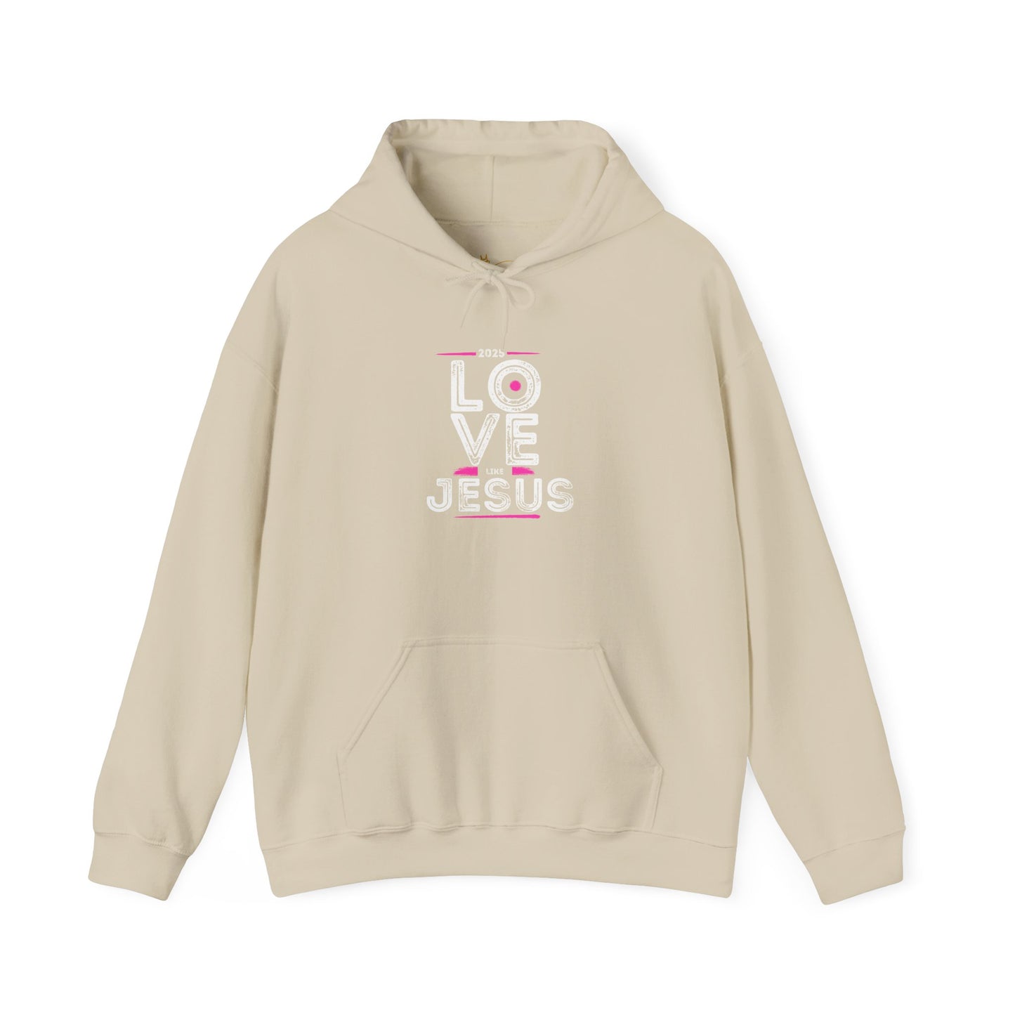 Unisex Heavy Blend™ Hooded Sweatshirt - 'Love Jesus' 2023 Design - Perfect for Faith Celebrations and Everyday Comfort
