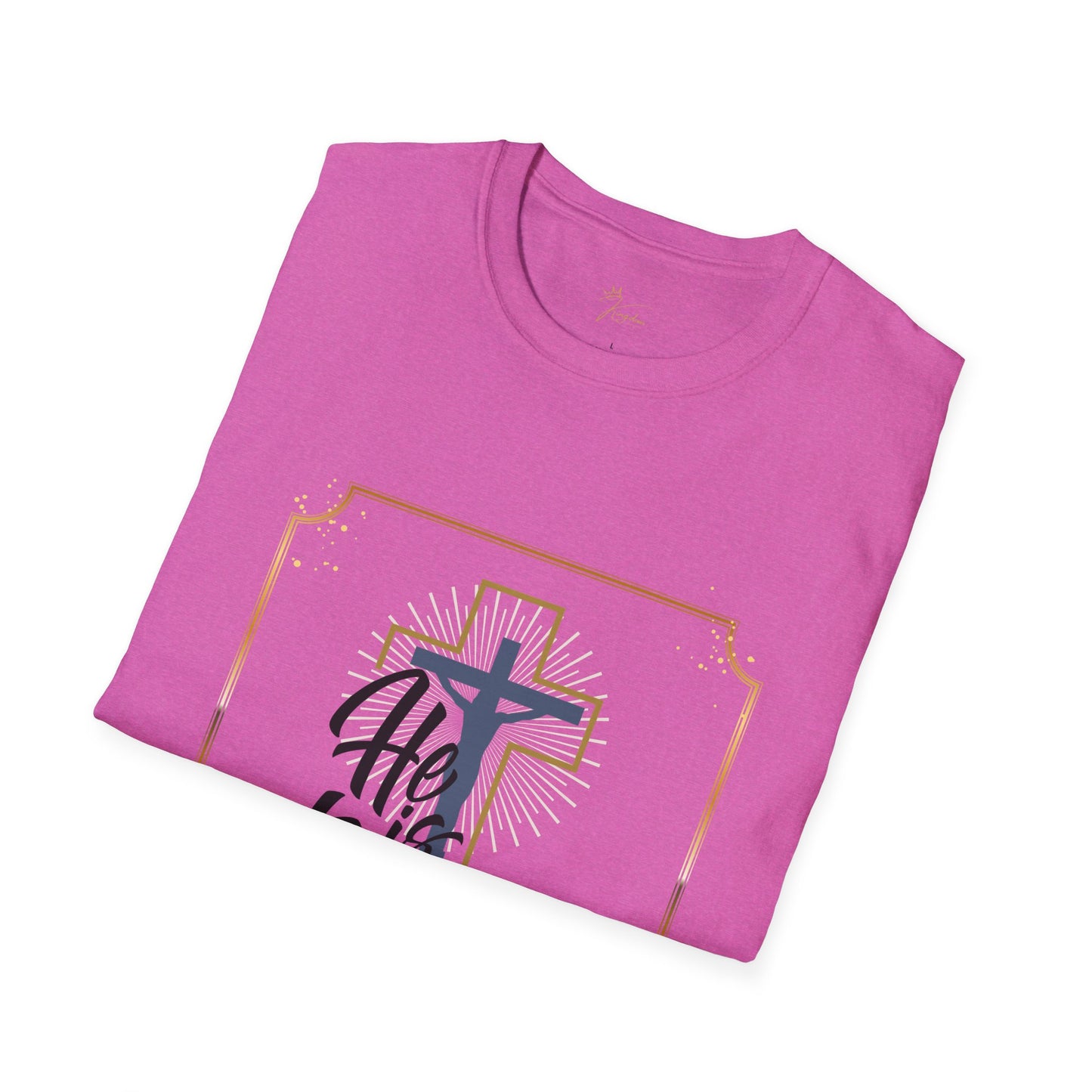 He is Risen Unisex Softstyle T-Shirt - Faith Inspired Easter Tee