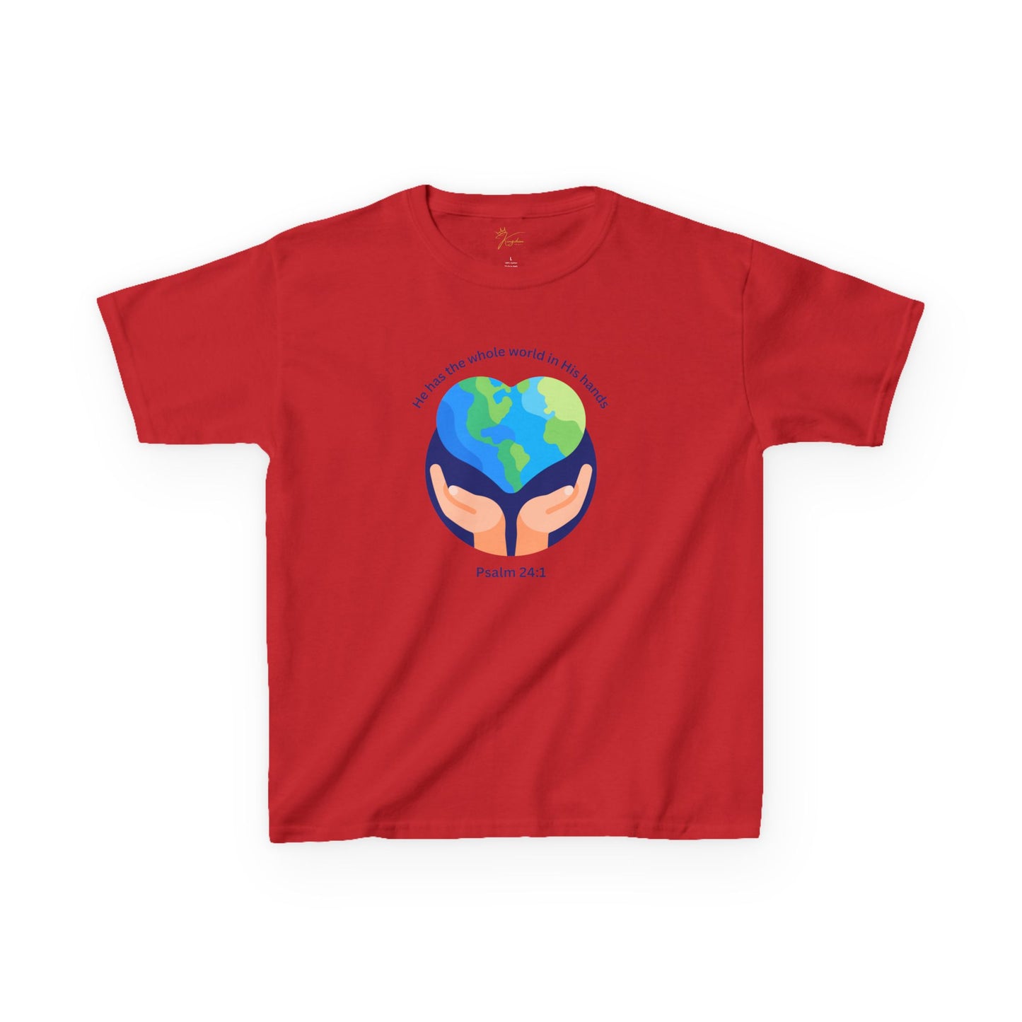 Kids Faith-Inspired Earth Care Tee | Psalm 24:1 | Soft Cotton T-Shirt