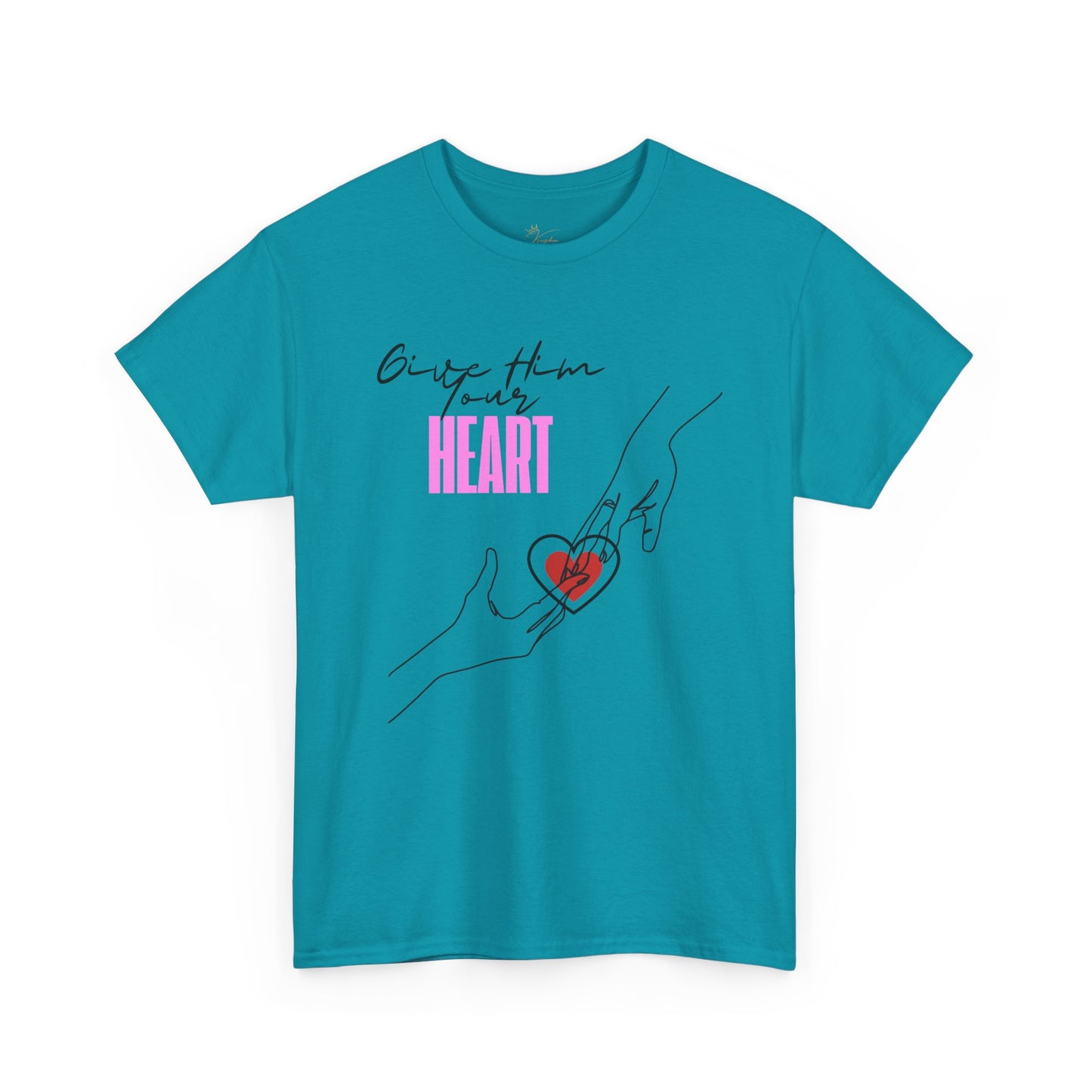 Unisex Heavy Cotton Tee - Give Them Your Heart Graphic Tee