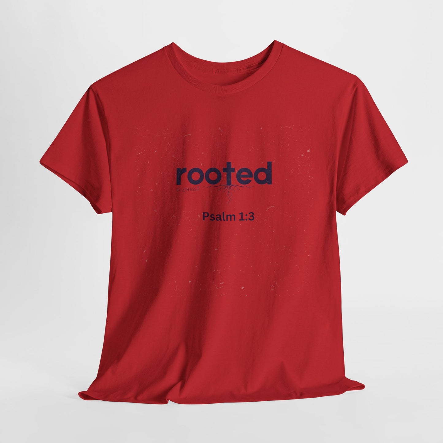 Inspirational Unisex Heavy Cotton Tee - "Rooted Psalm 1:3"