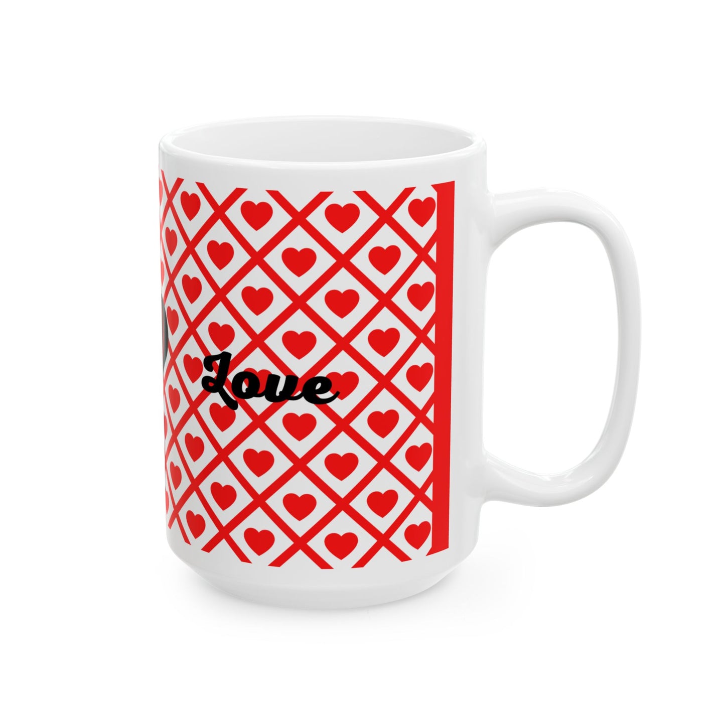 God is Love - Ceramic Mug with Heart Design - (11oz, 15oz)