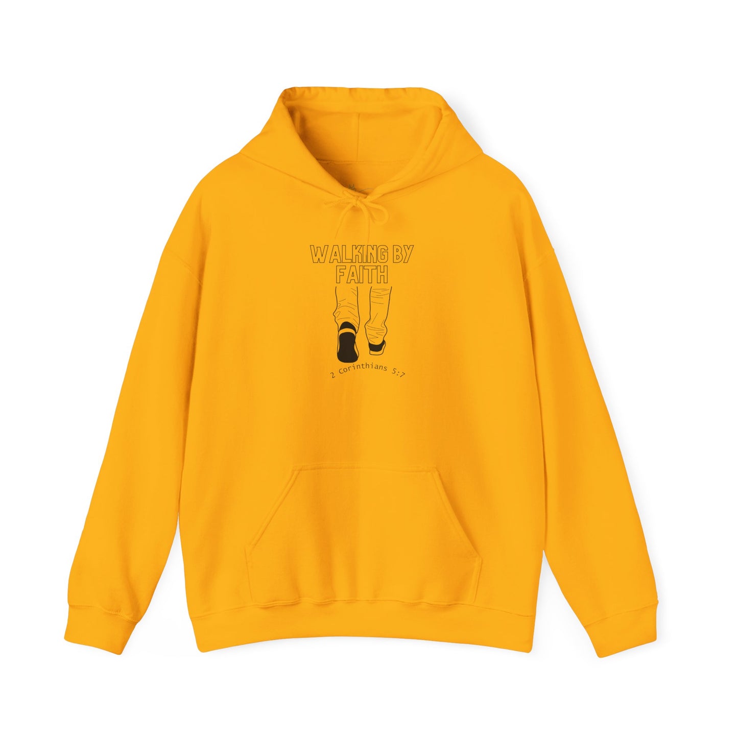 Faith-Inspired Unisex Hoodie - 'Walking by Faith' Design