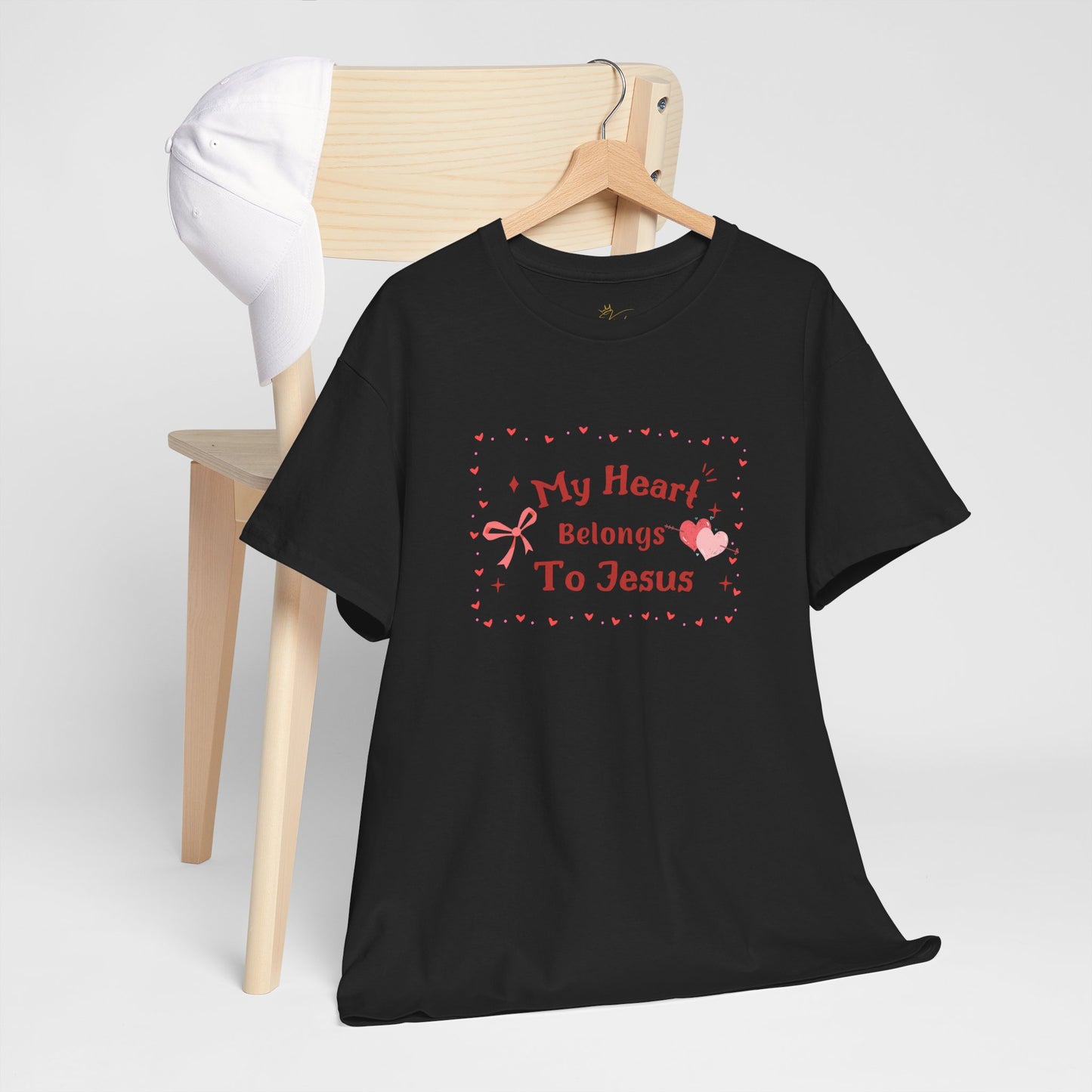 Faith-Inspired Unisex Heavy Cotton Tee - 'My Heart Belongs To Jesus'