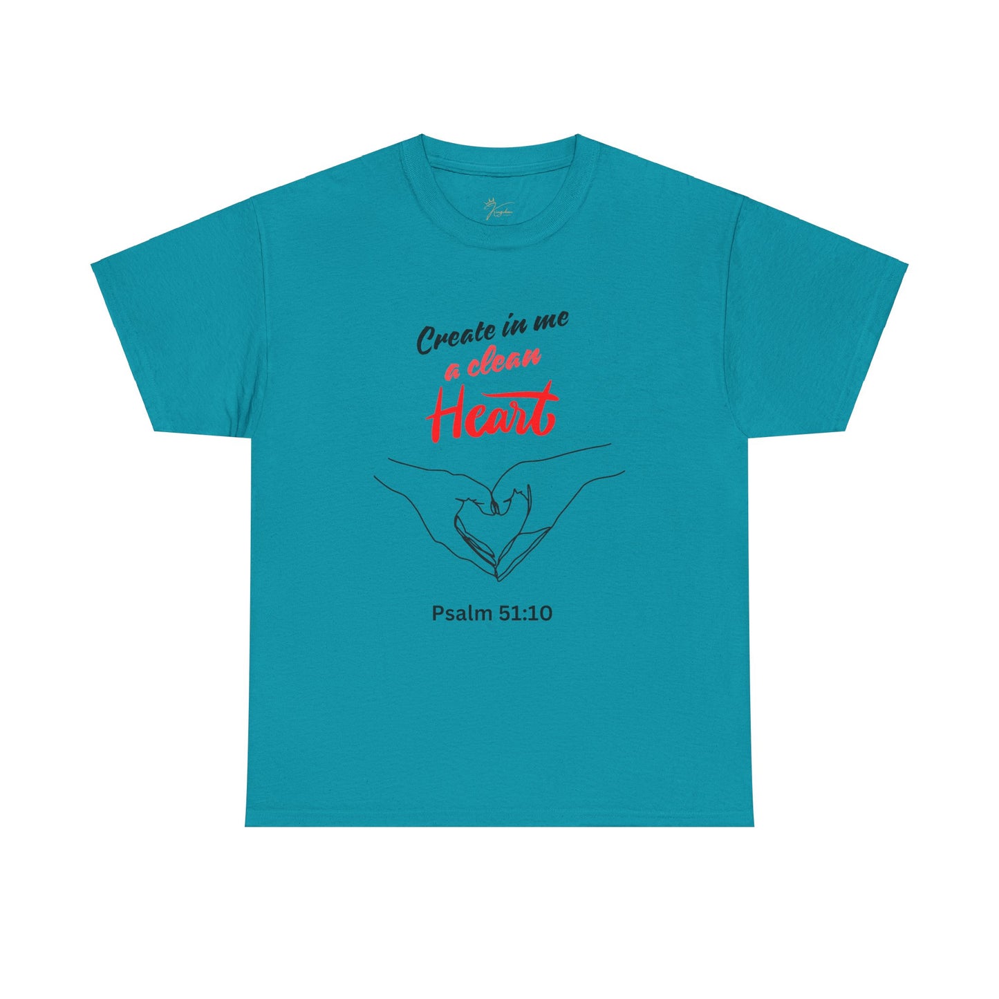 Inspirational Unisex Heavy Cotton Tee - "Create in Me a Clean Heart"