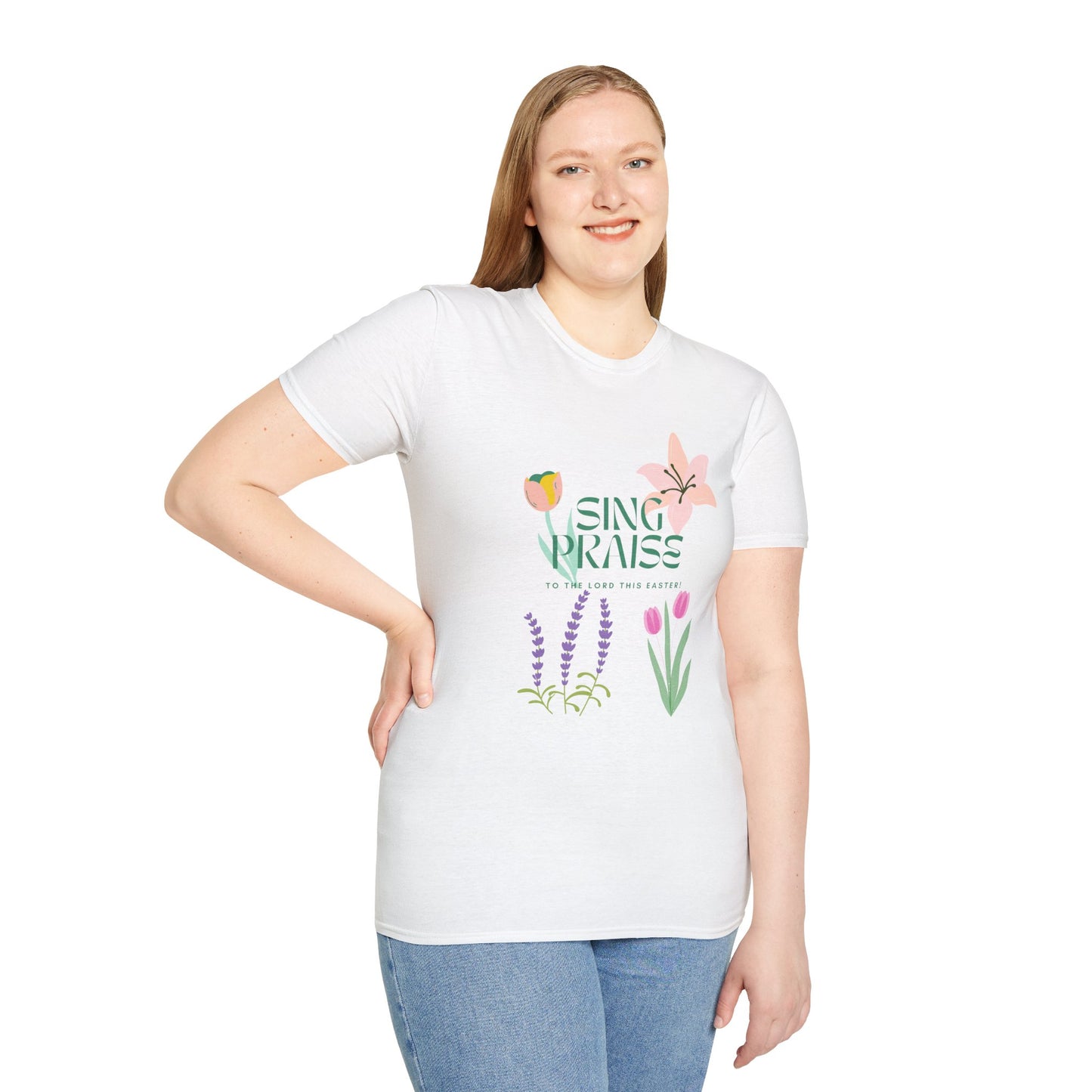 Easter Floral T-Shirt - 'Sing Praises' Design
