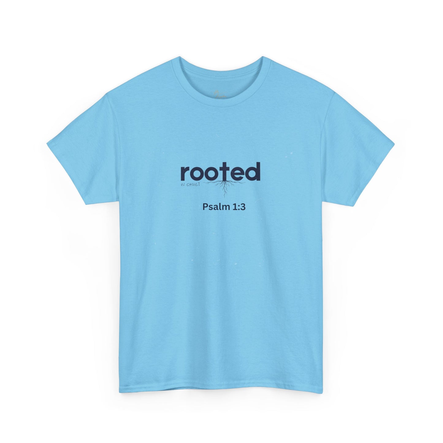 Inspirational Unisex Heavy Cotton Tee - "Rooted Psalm 1:3"