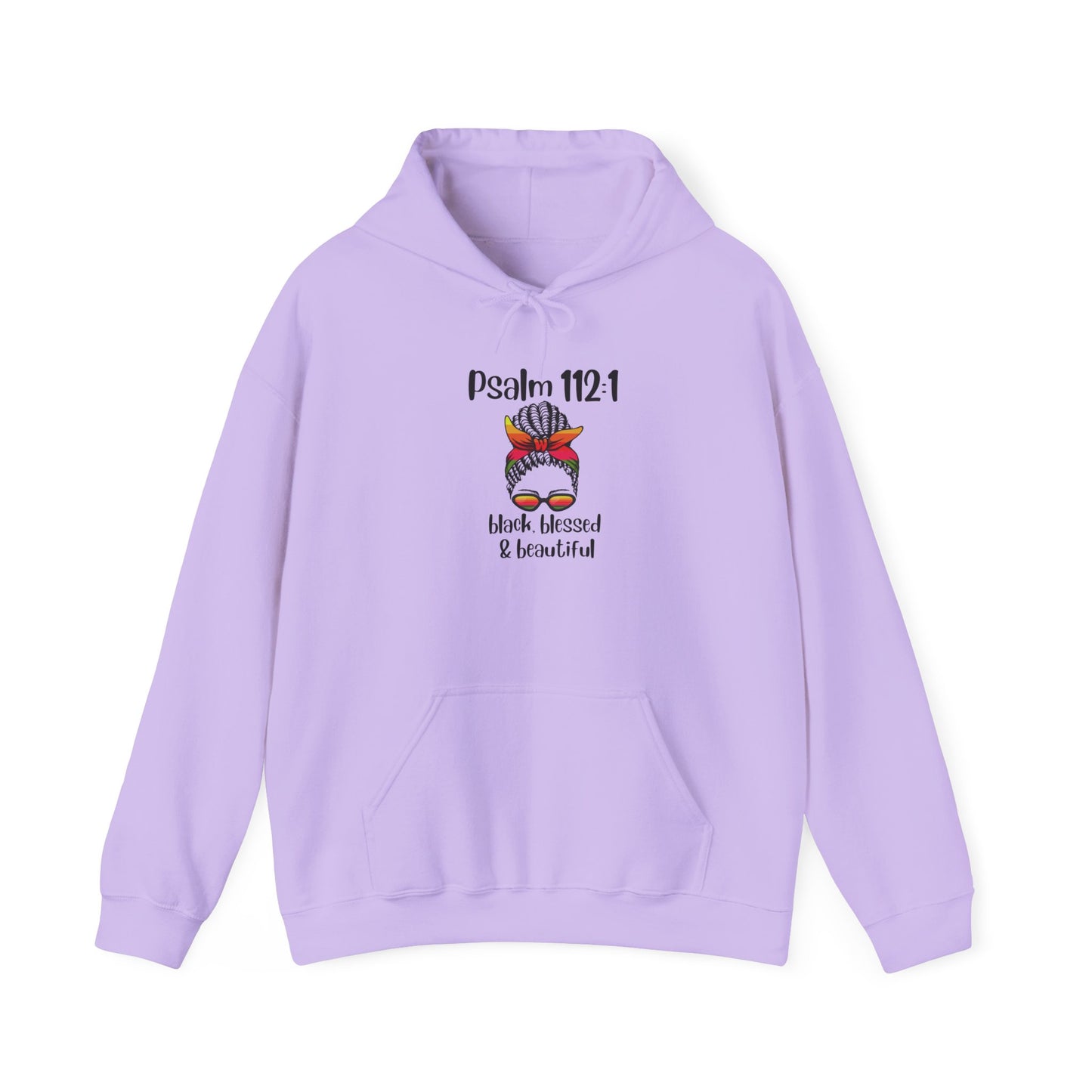 Inspirational Hooded Sweatshirt - "Black Blessed & Beautiful" - Unisex Heavy Blend™