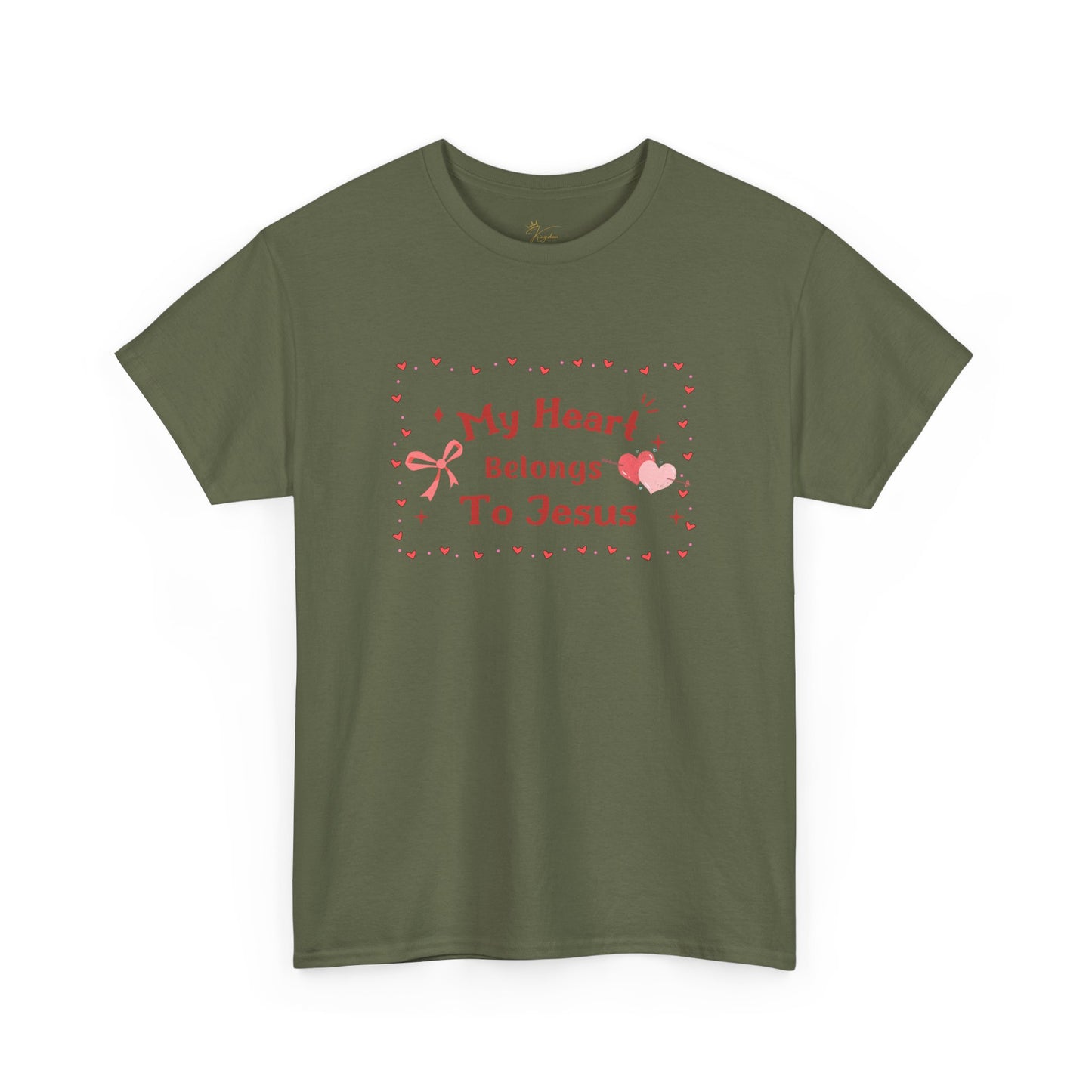 Faith-Inspired Unisex Heavy Cotton Tee - 'My Heart Belongs To Jesus'
