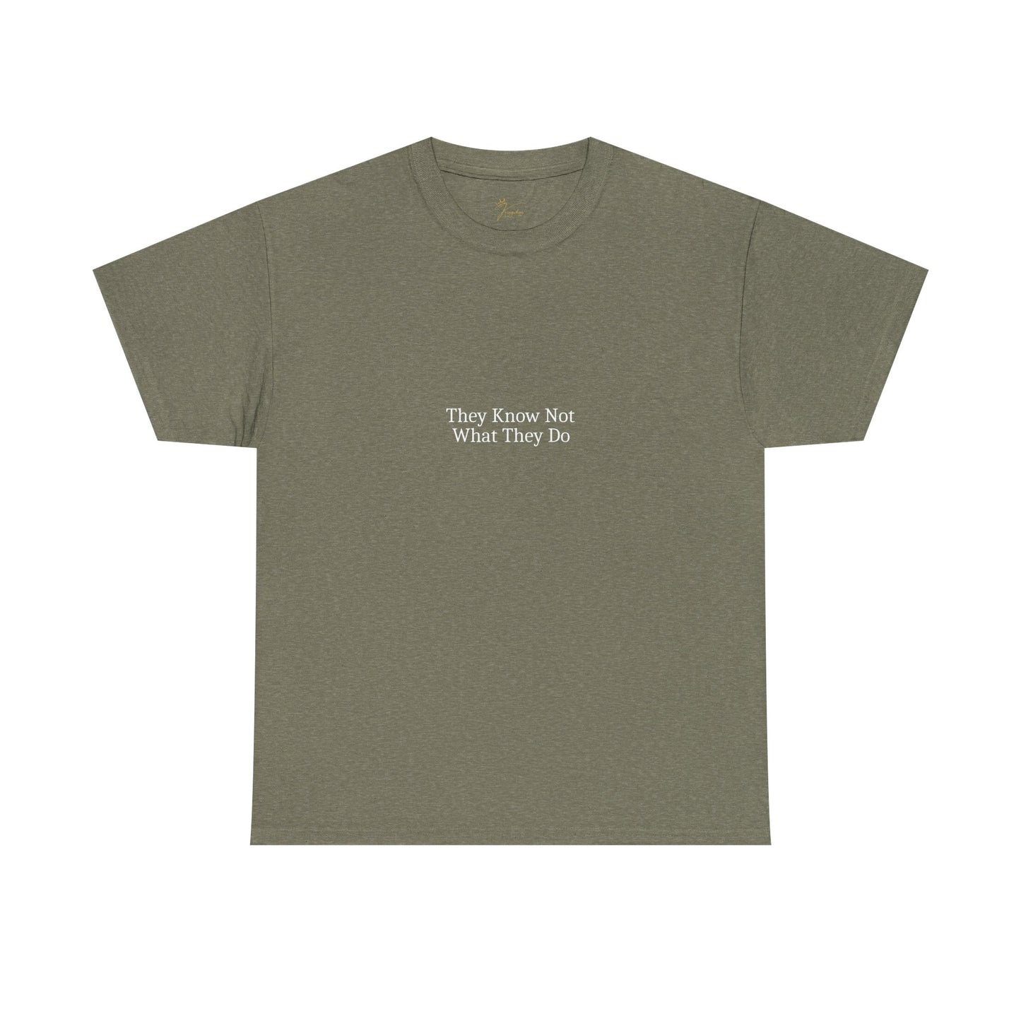 Unisex Heavy Cotton Tee - "They Know Not What They Do" Statement Shirt for Thoughtful Outfits