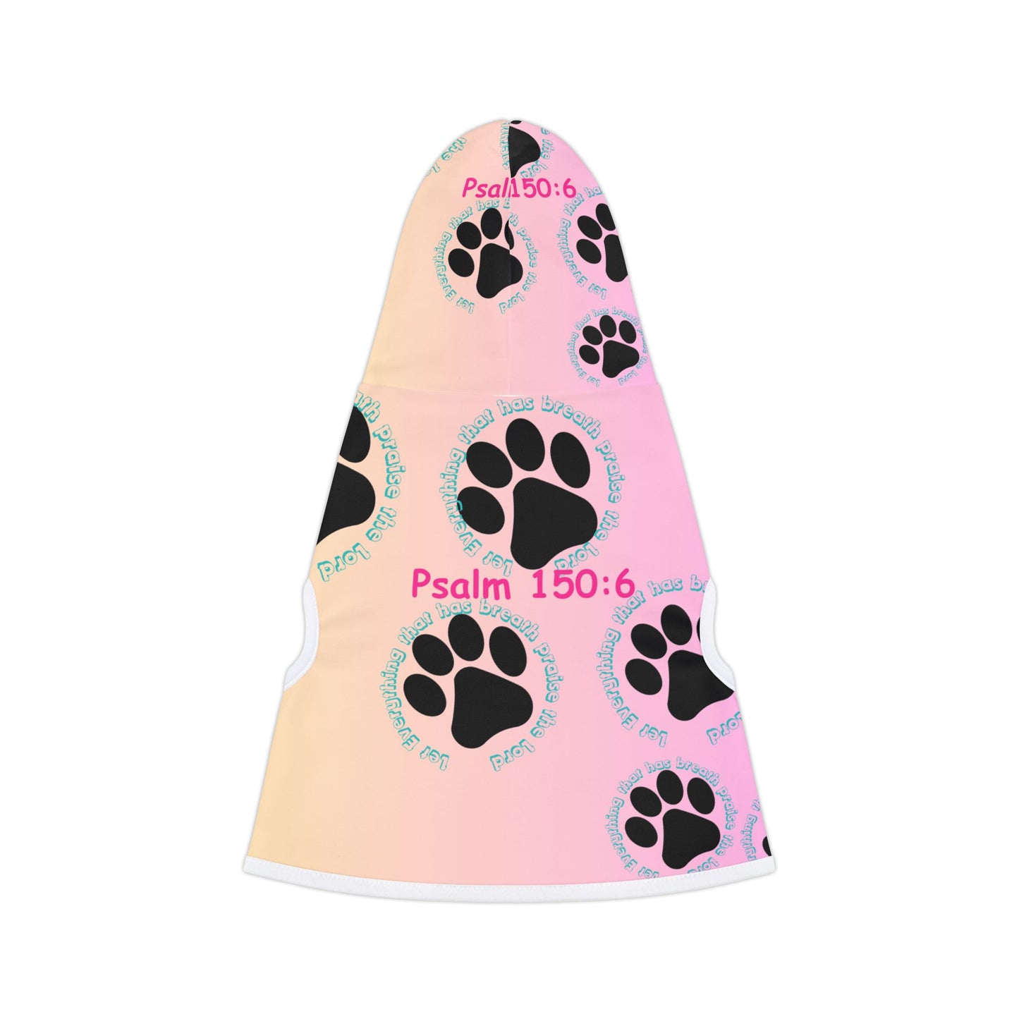 Comfortable and Stylish Pet Hoodie with Inspirational Quotes & Paw Print Design